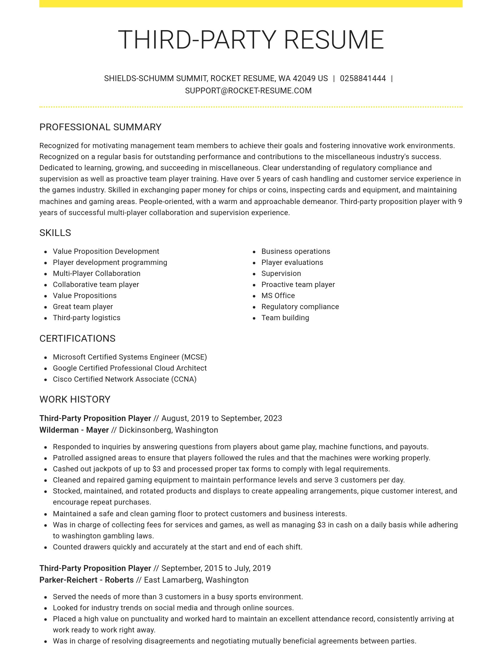 Grand resume template