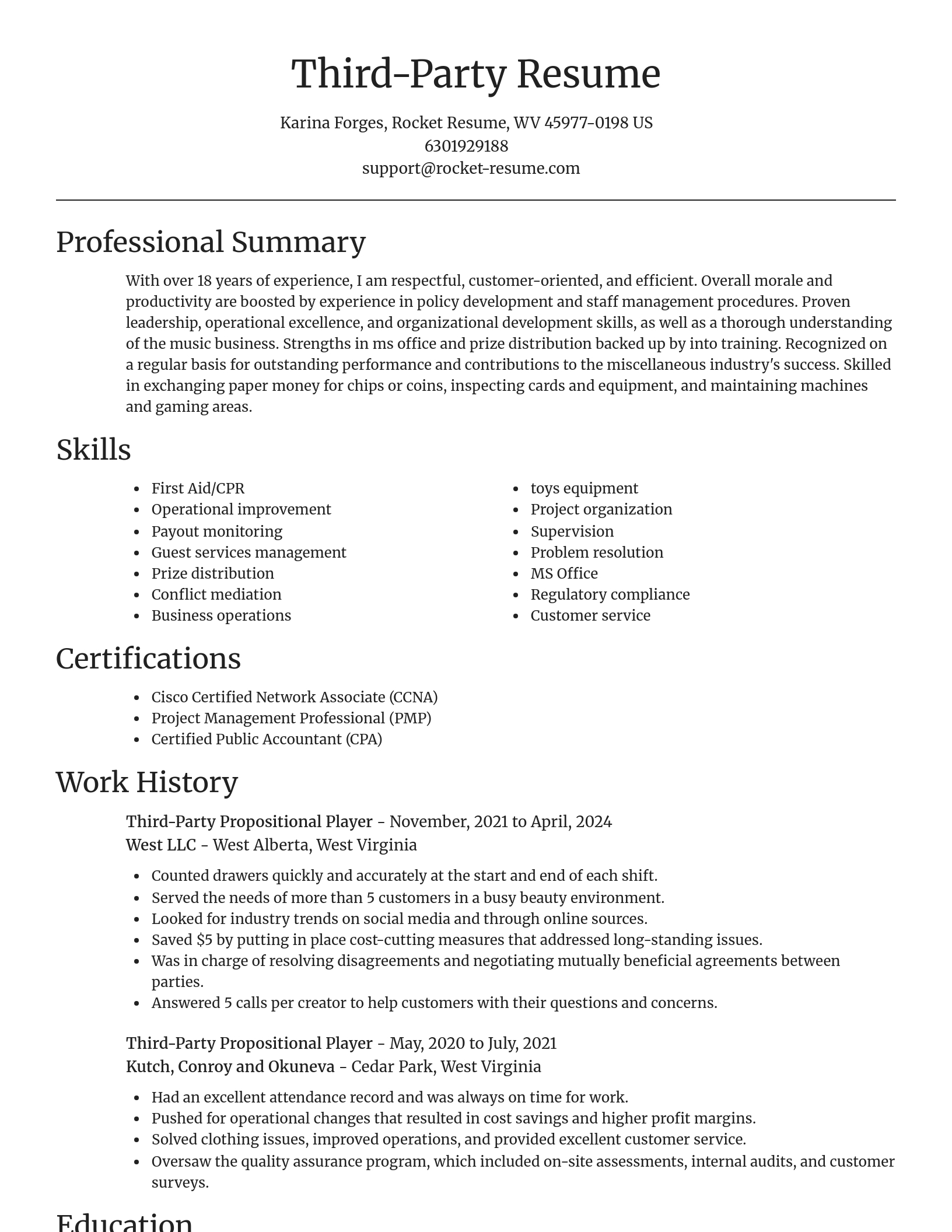 Focal Point resume template