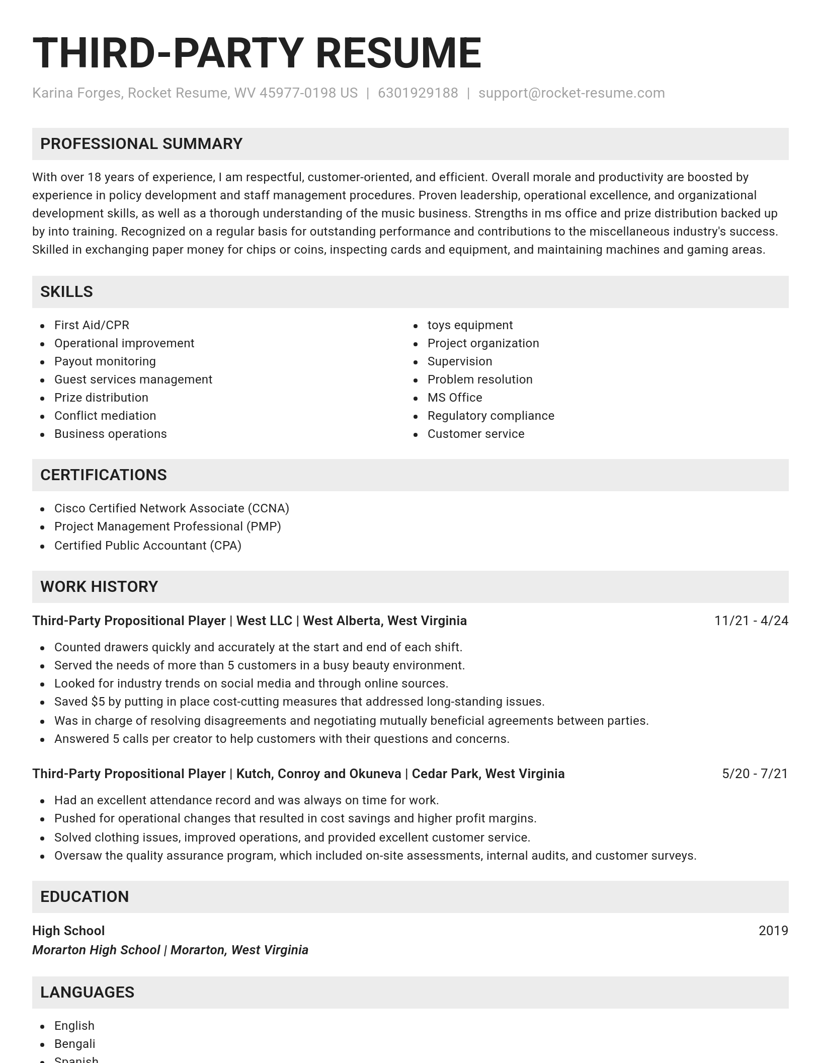 Genius resume template