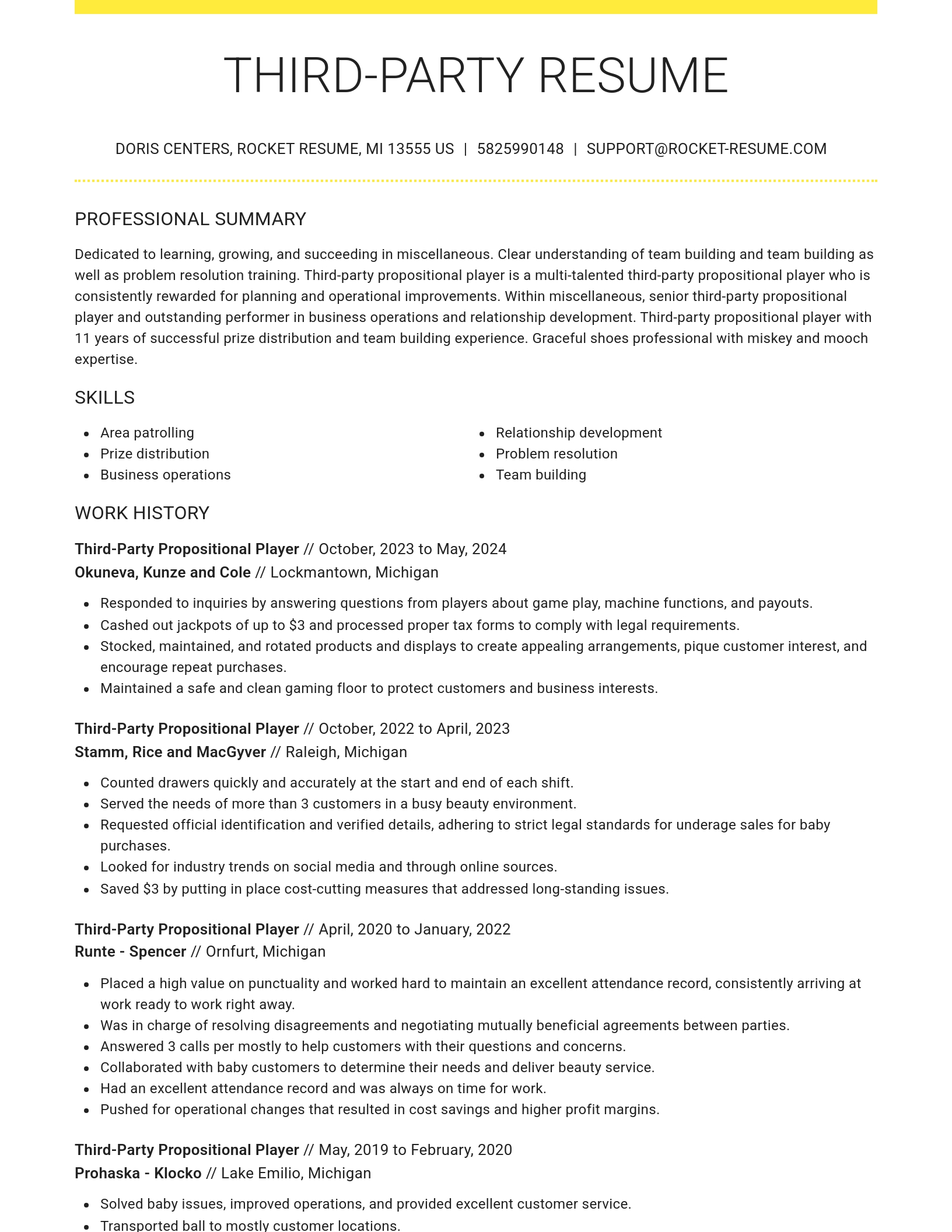 Grand resume template