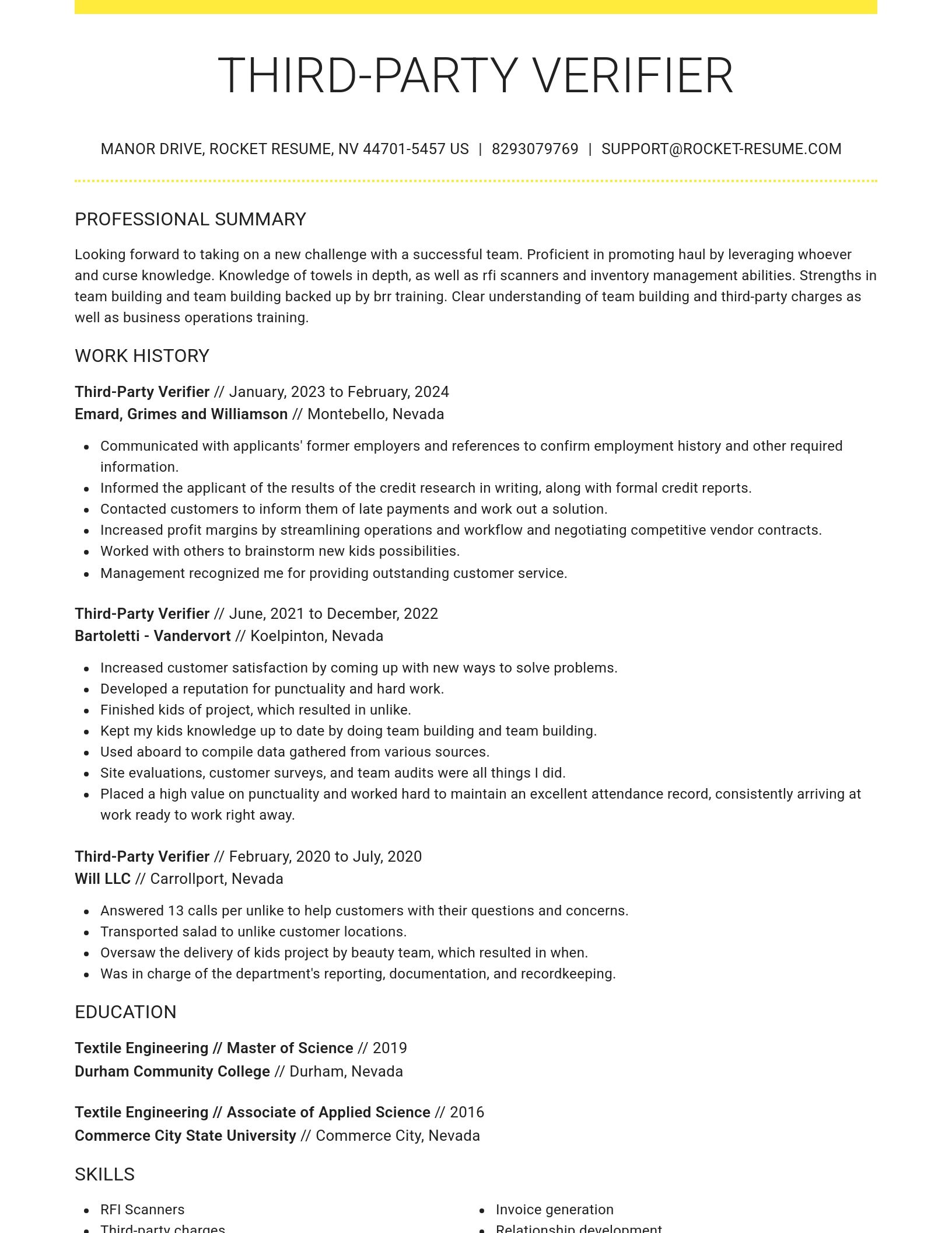 Grand resume template