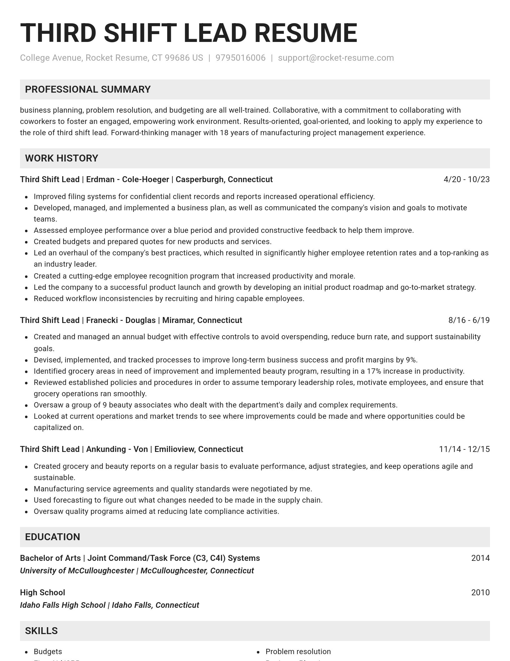 Genius resume template