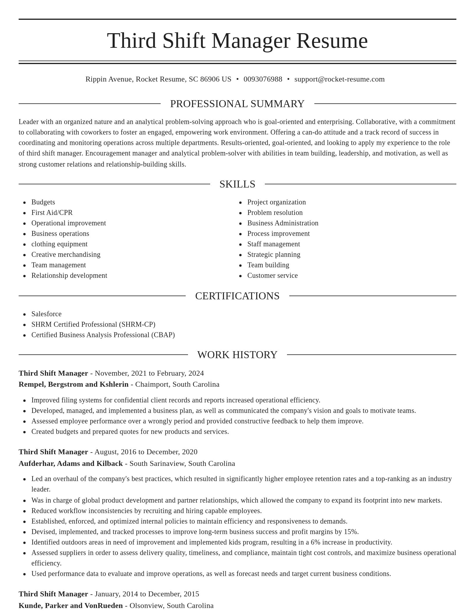 Elegant resume template