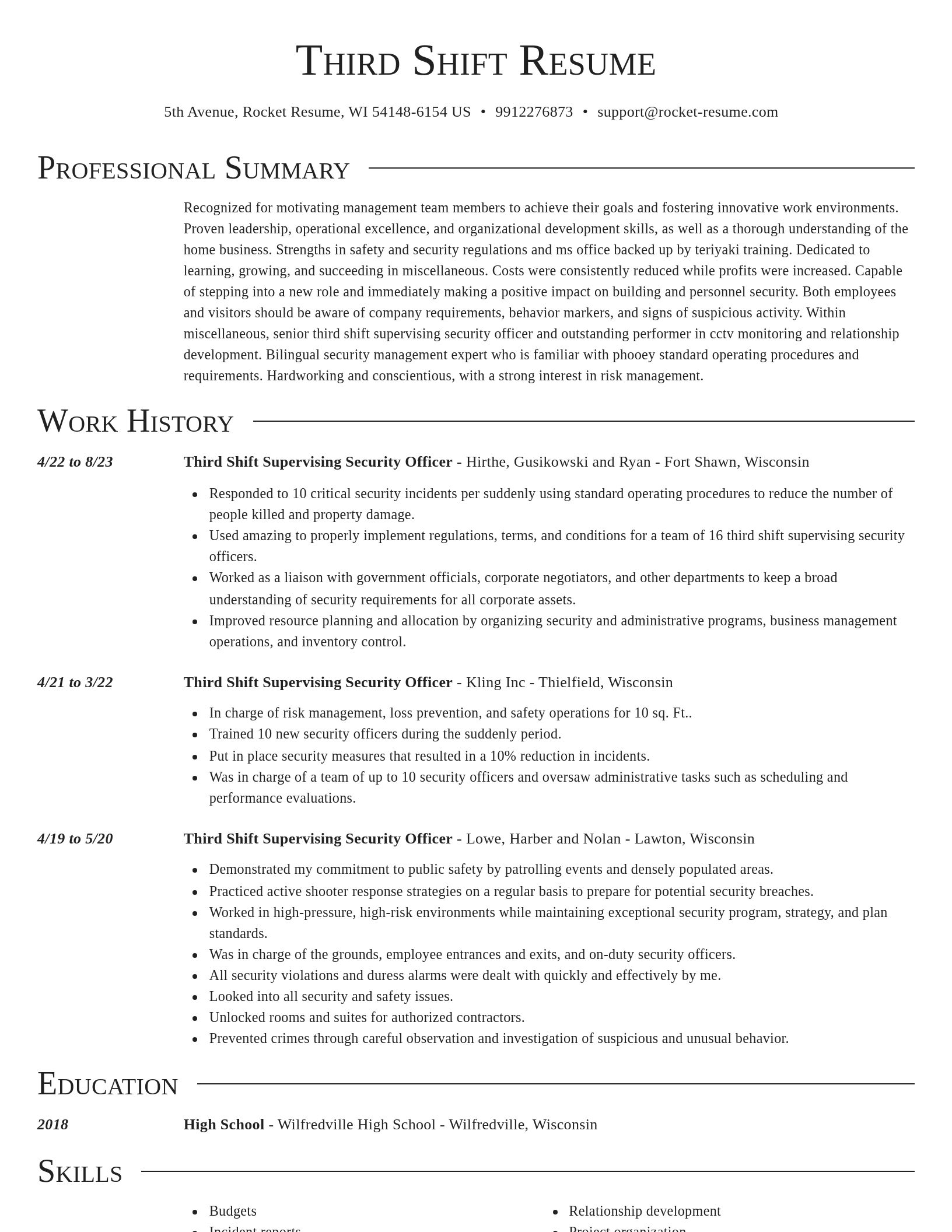 Director resume template