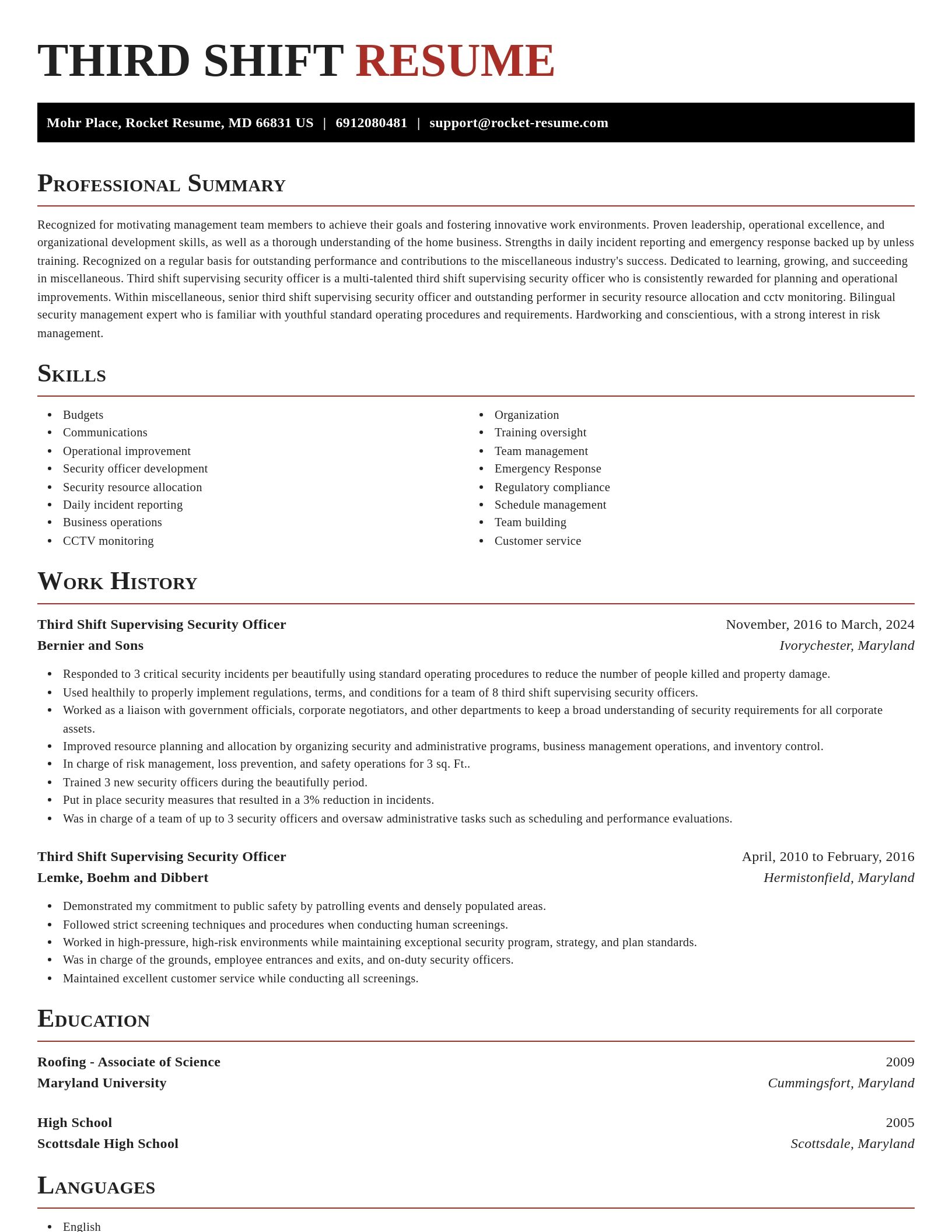 Exquisite resume template