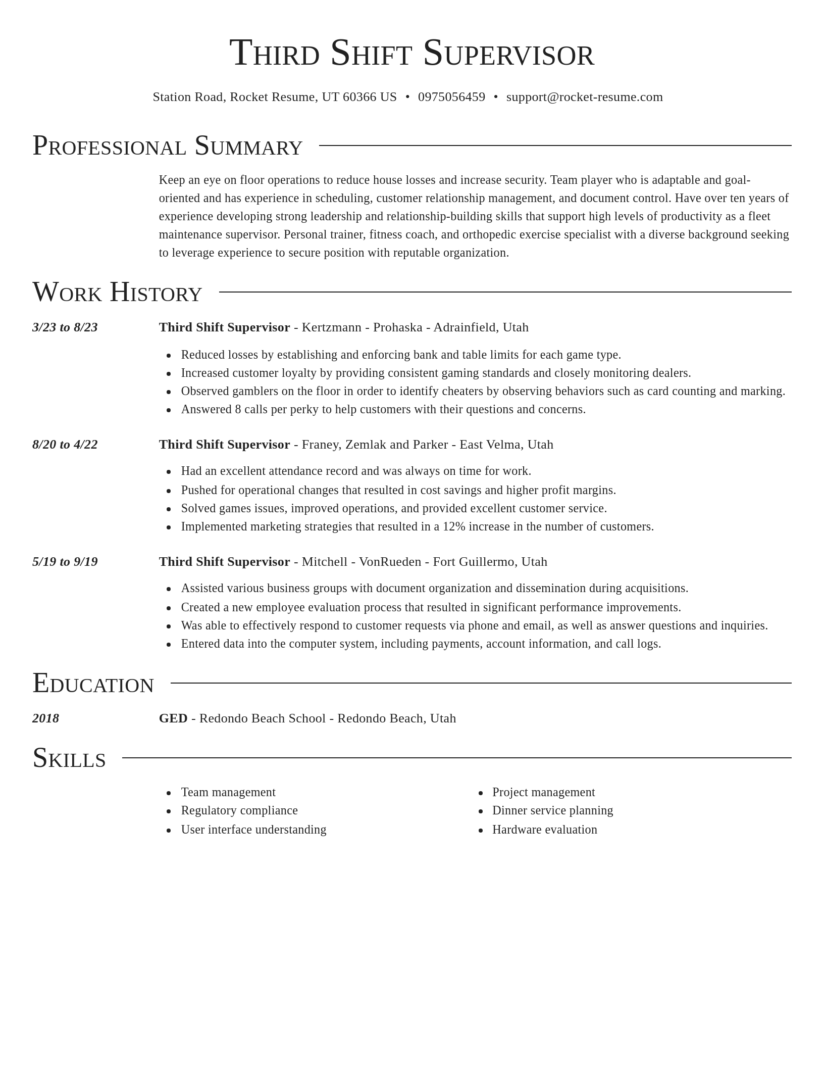 Director resume template