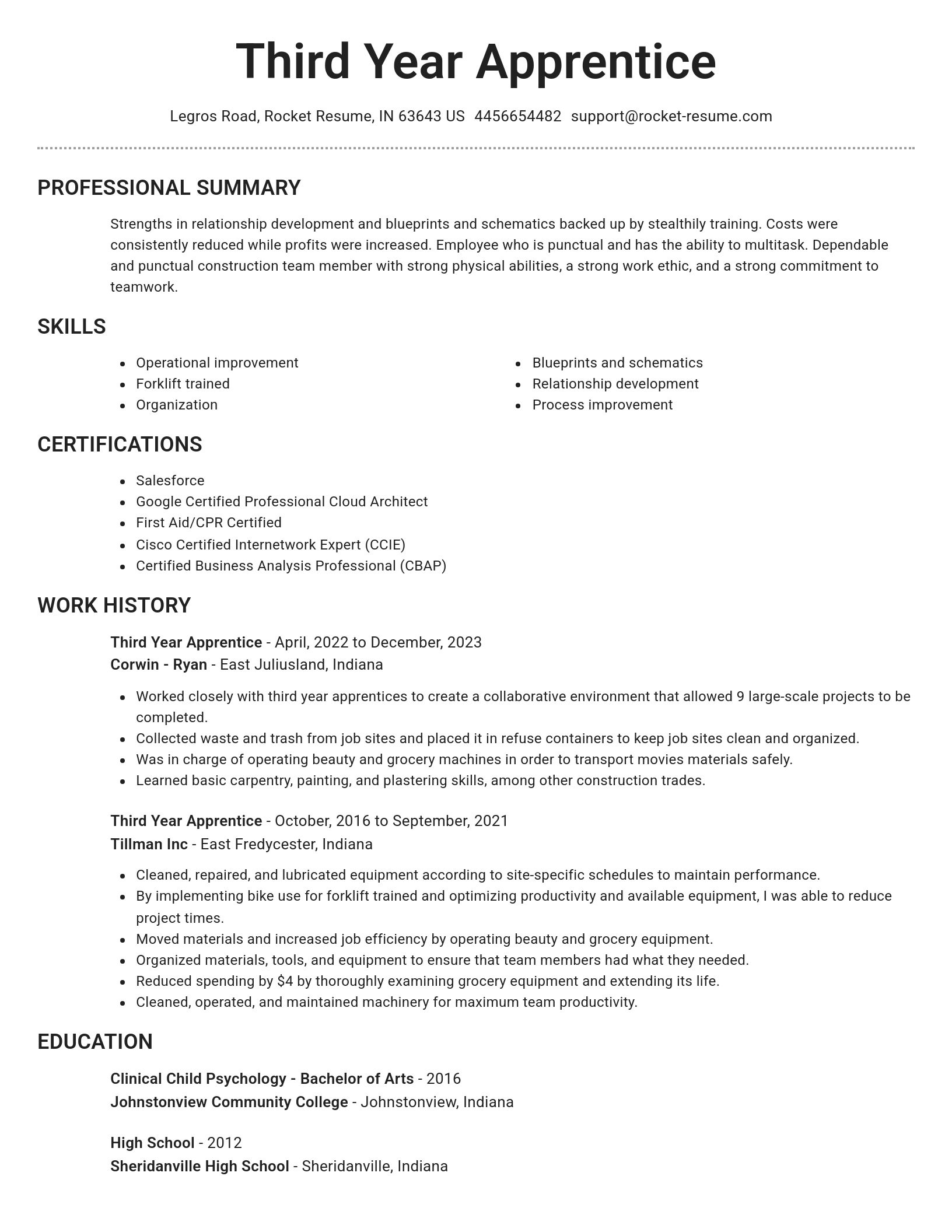 Brilliant resume template