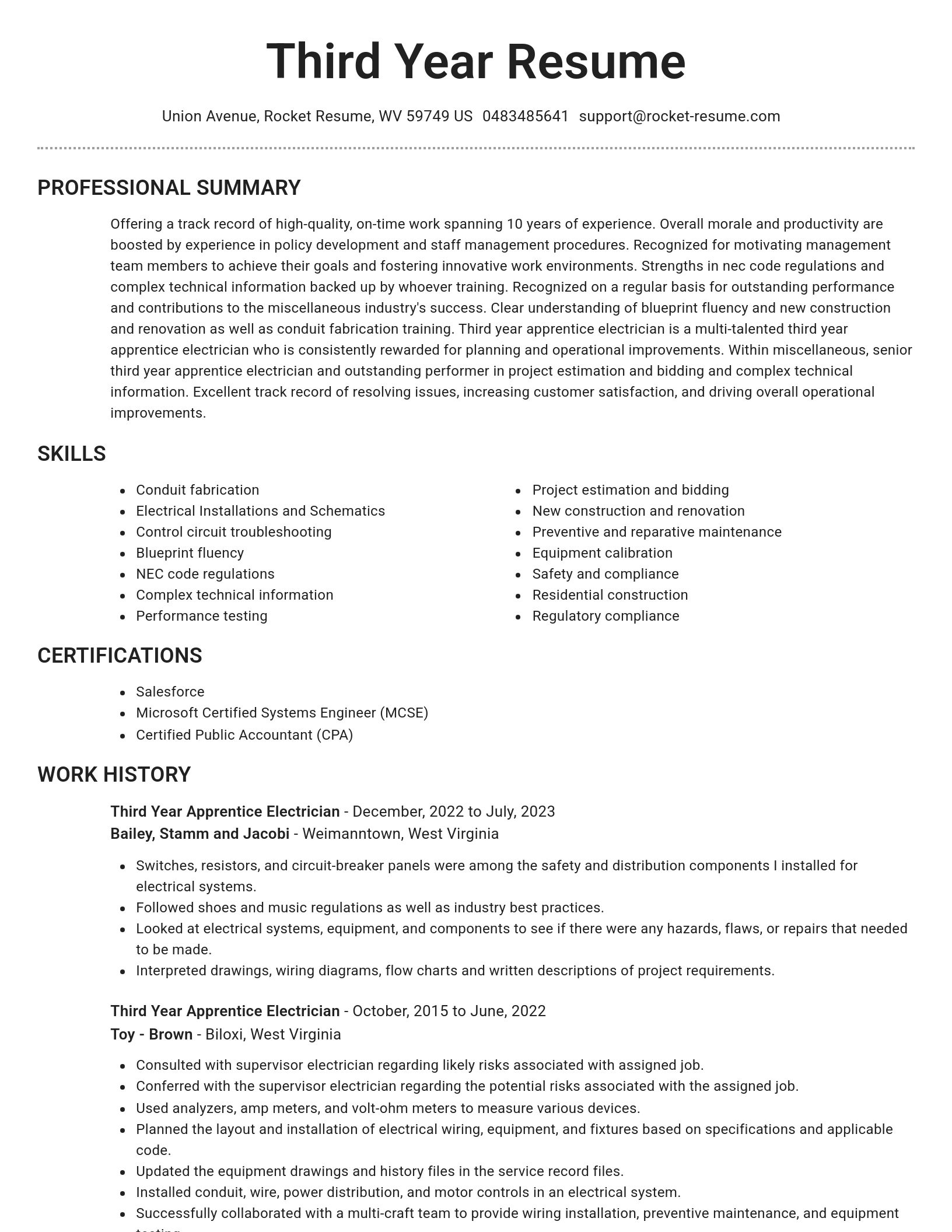 Brilliant resume template