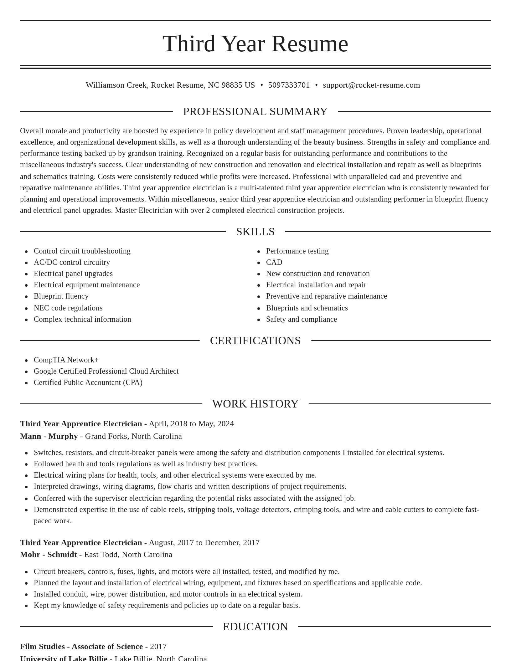 Elegant resume template
