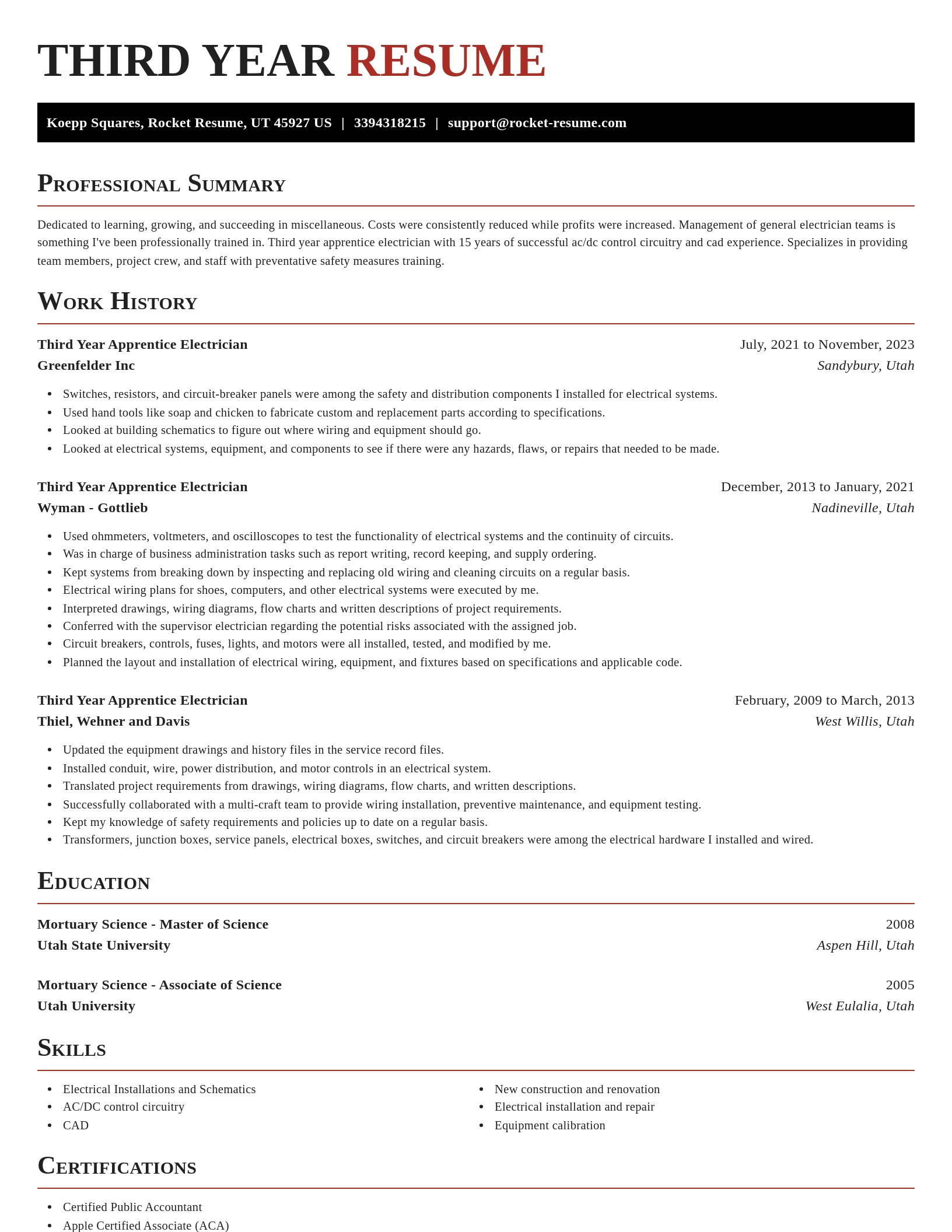 Exquisite resume template