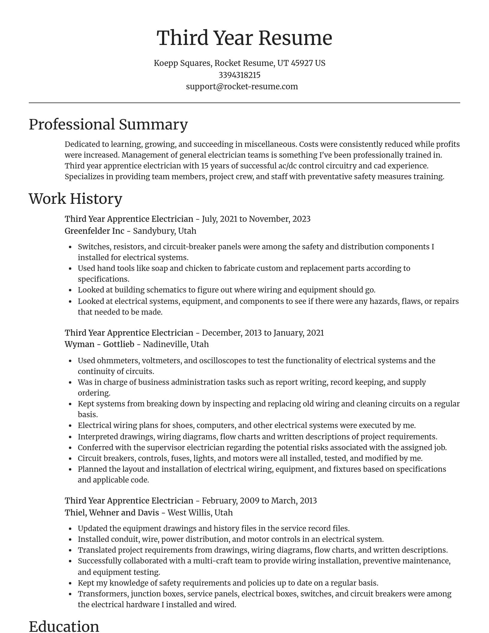 Focal Point resume template