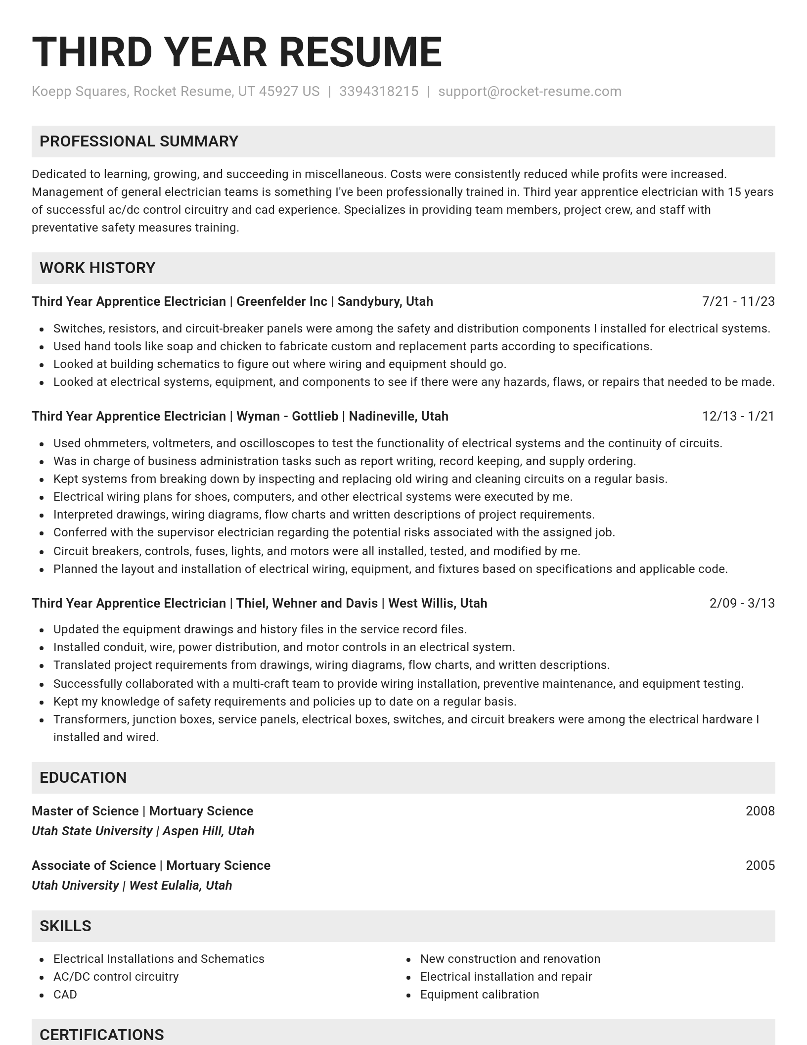 Genius resume template