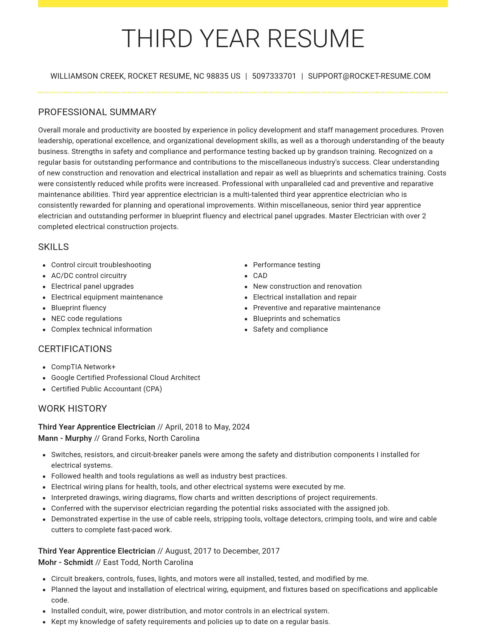 Grand resume template