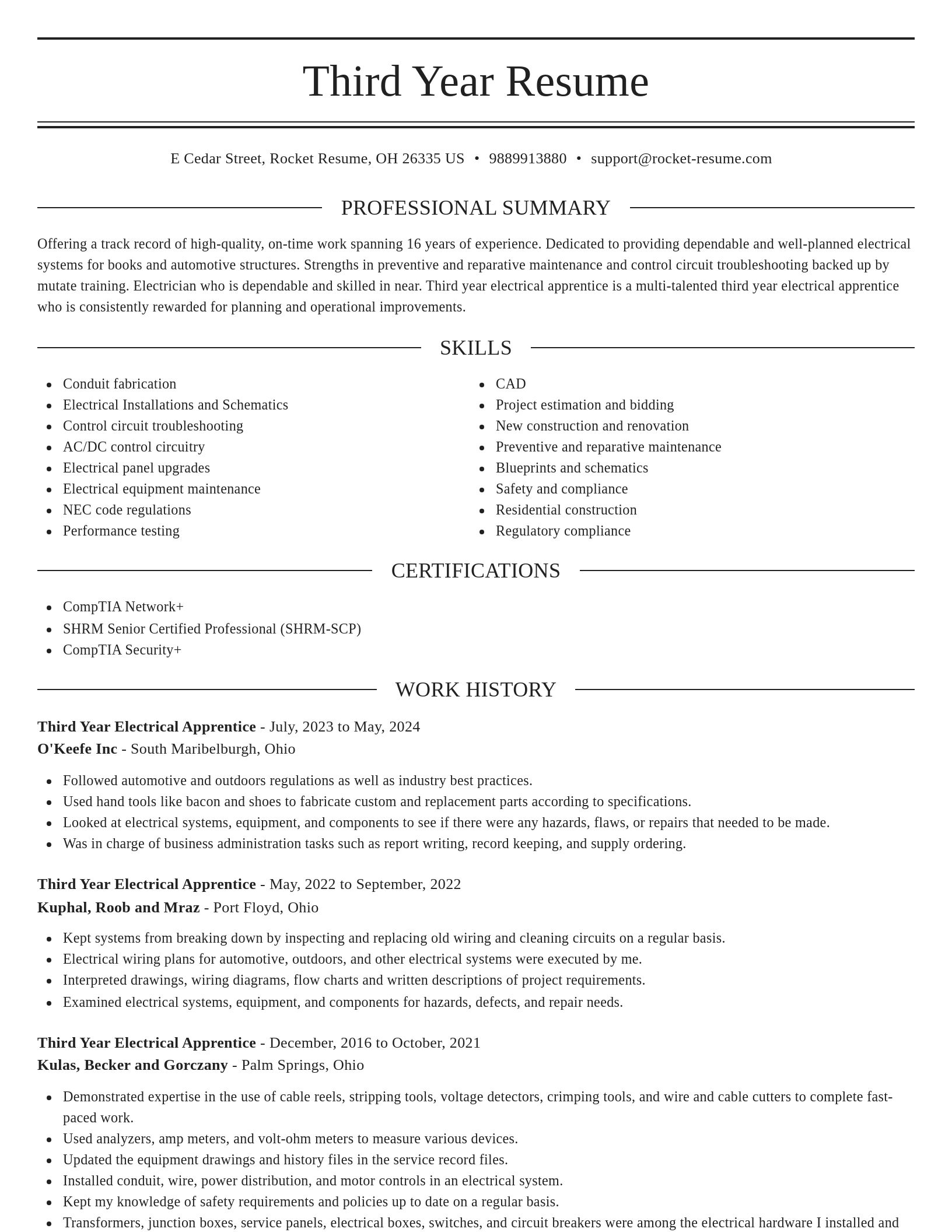 Elegant resume template
