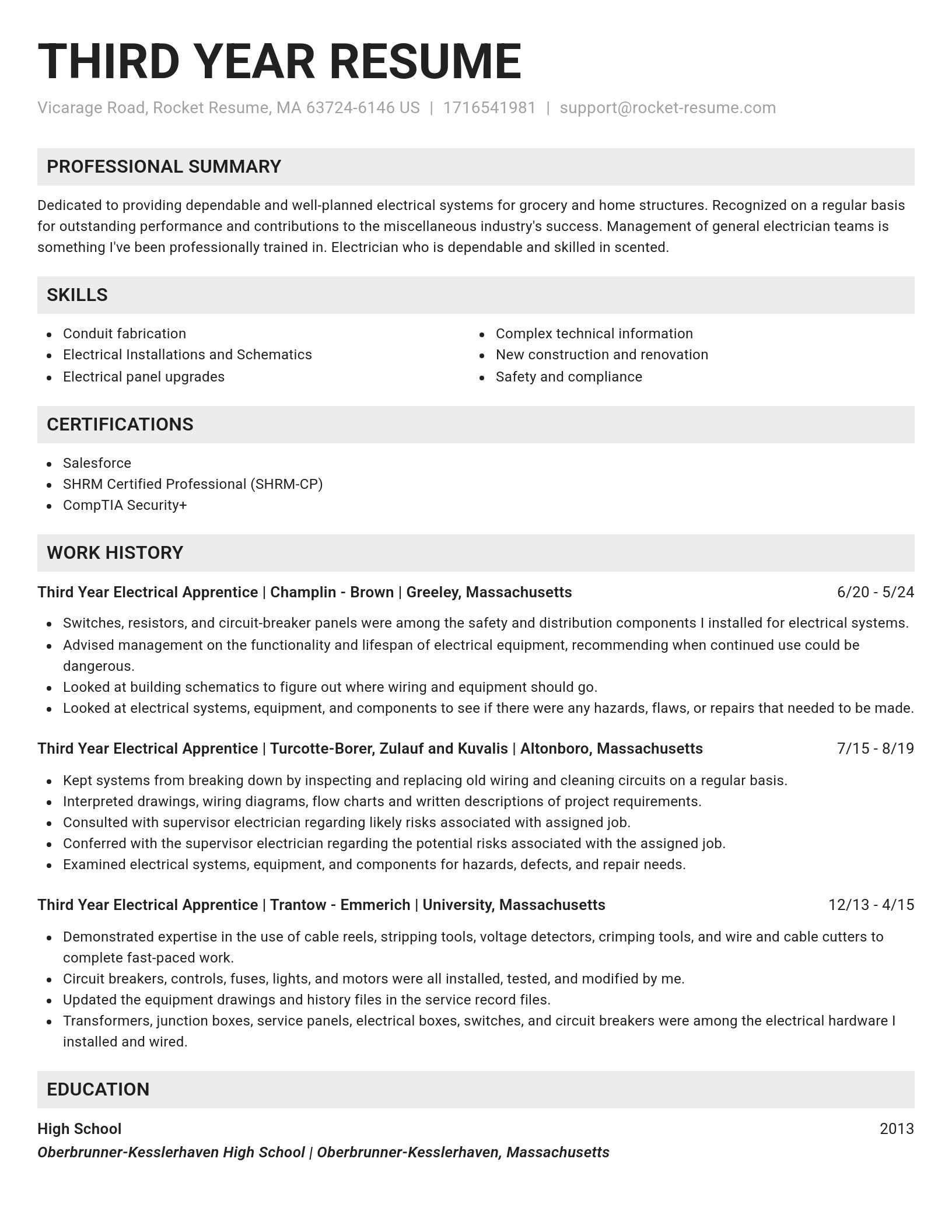 Genius resume template