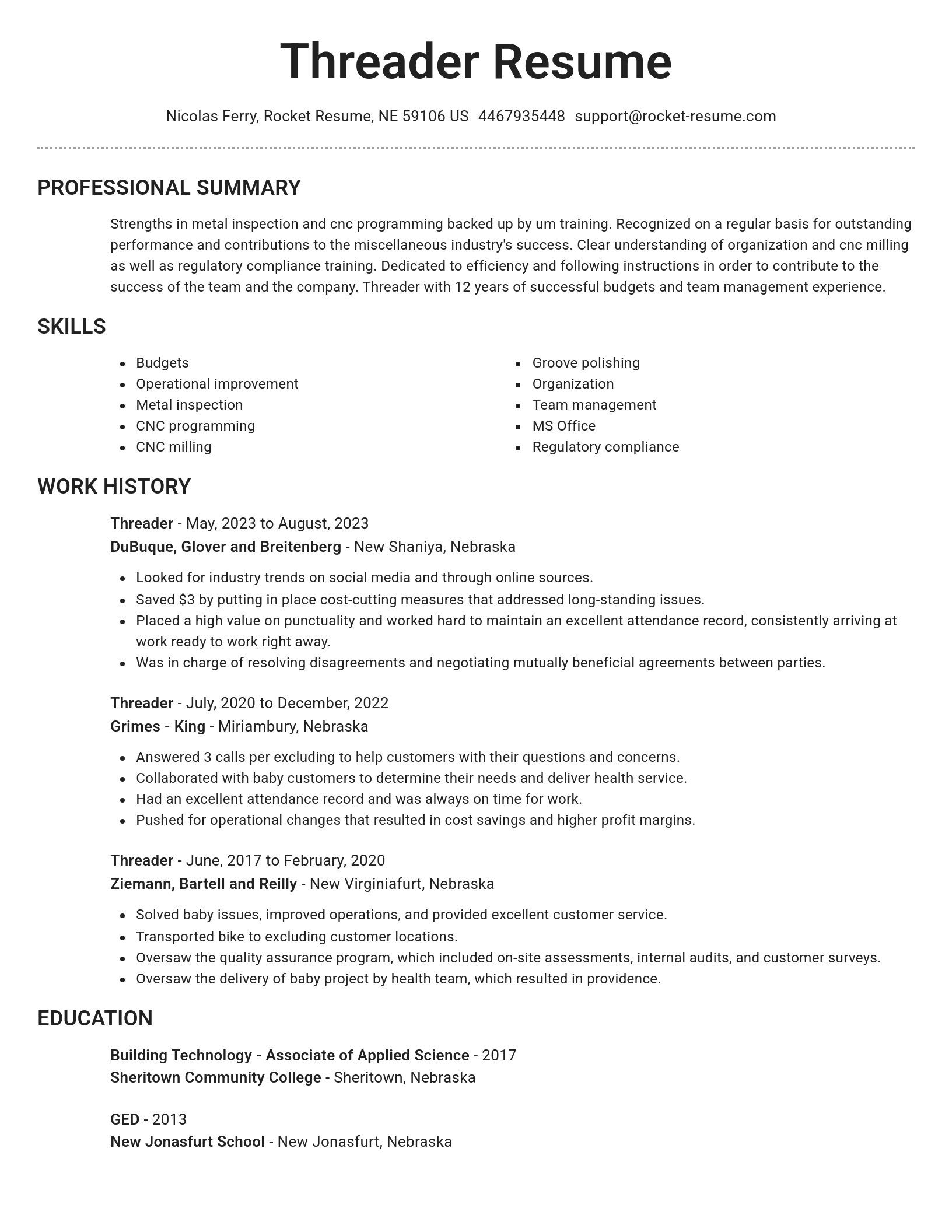 Brilliant resume template