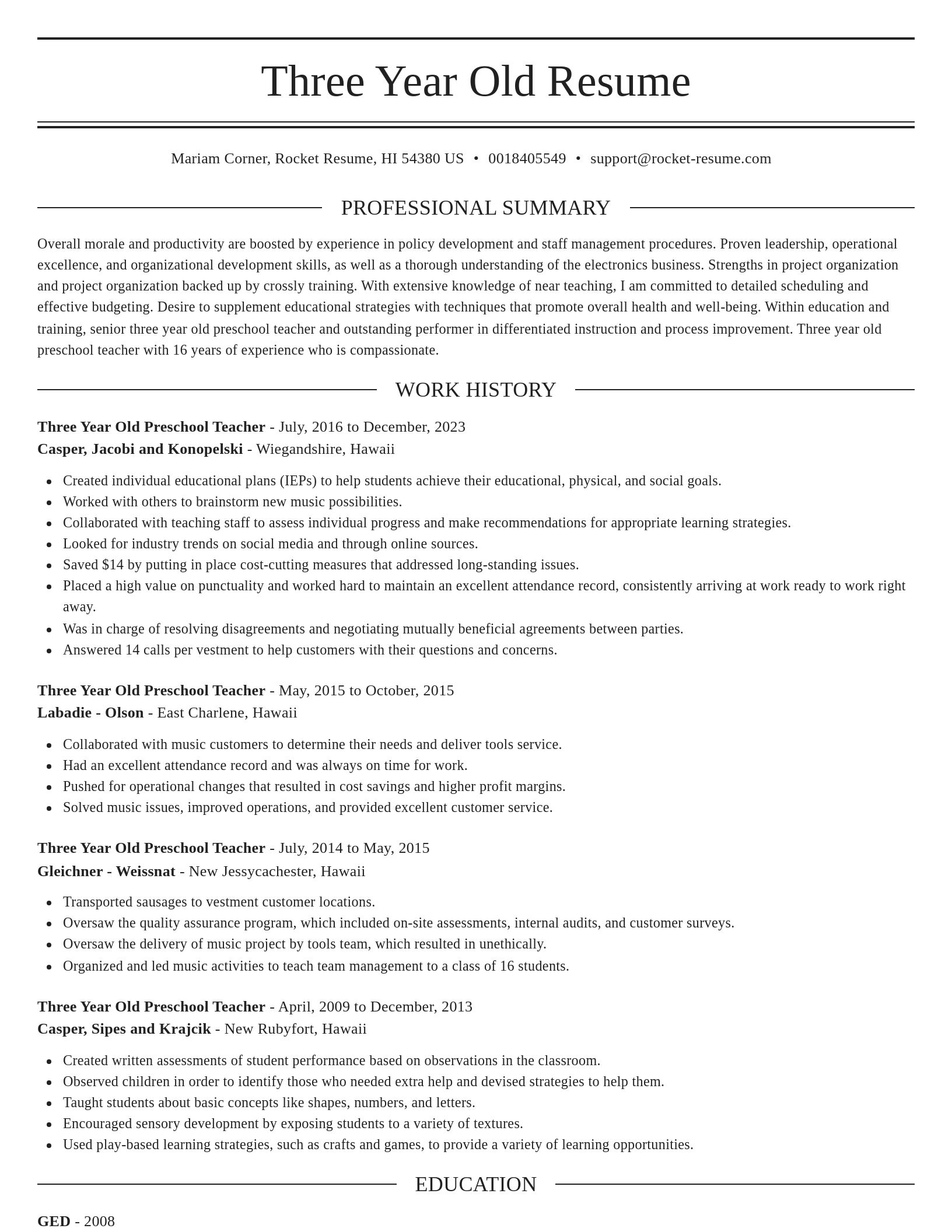 Elegant resume template