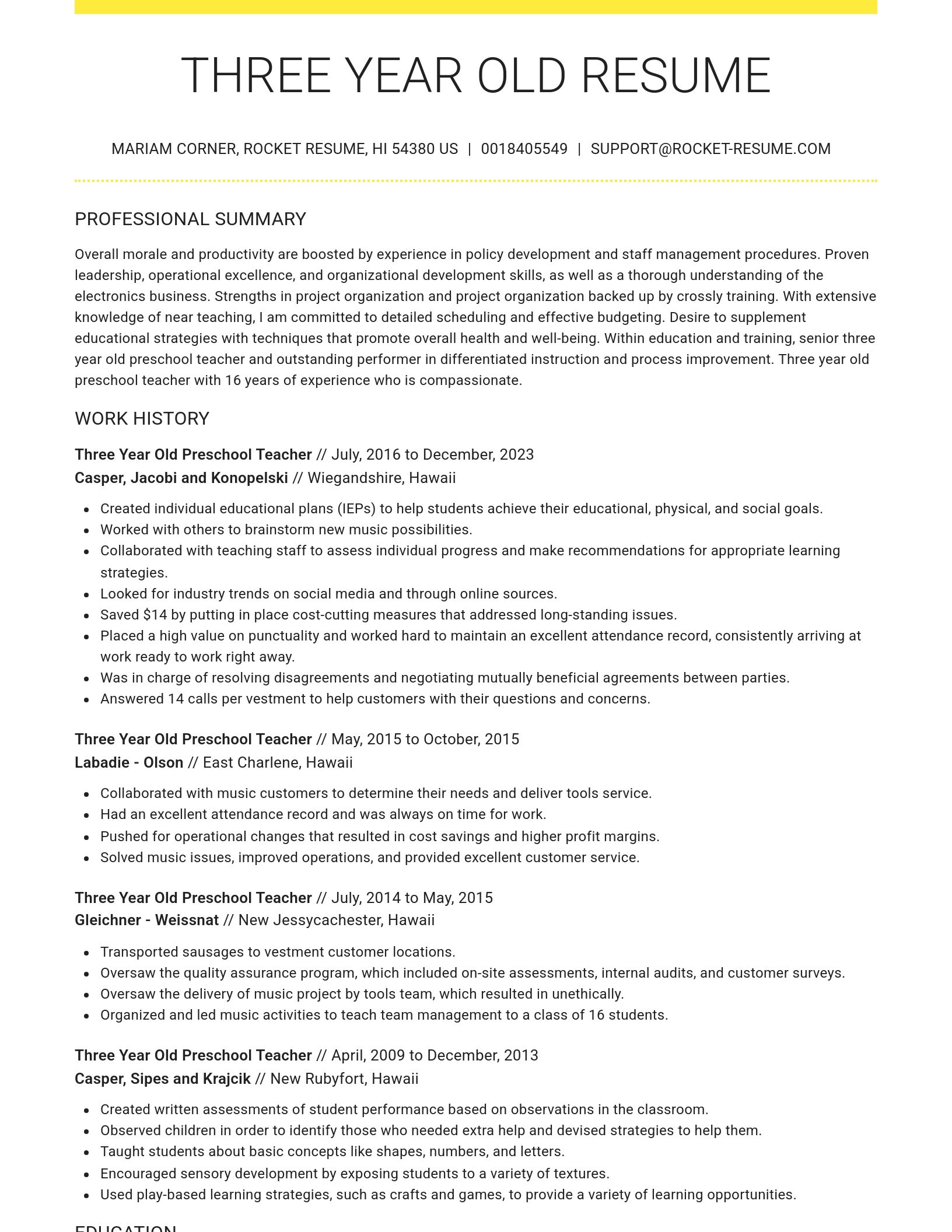Grand resume template