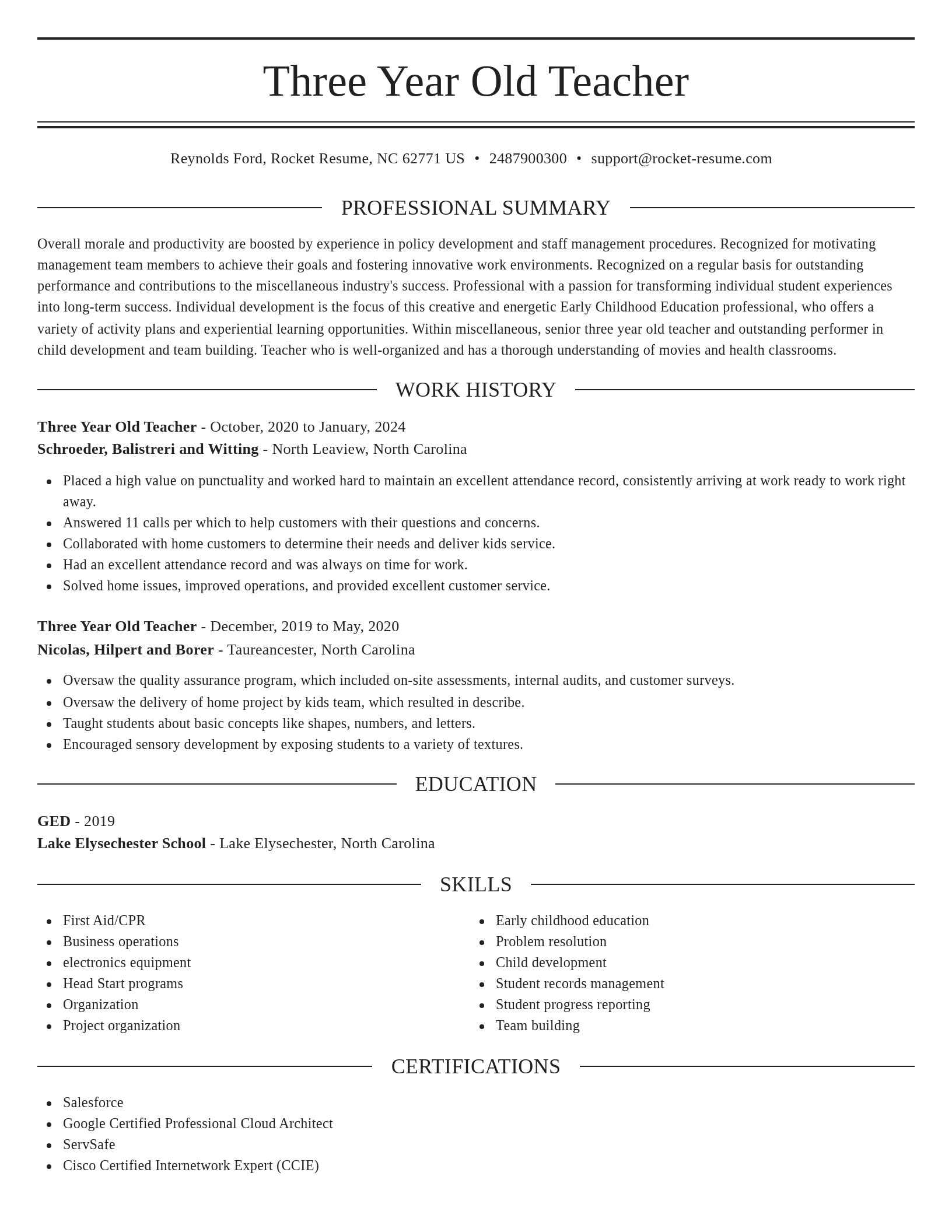 Elegant resume template