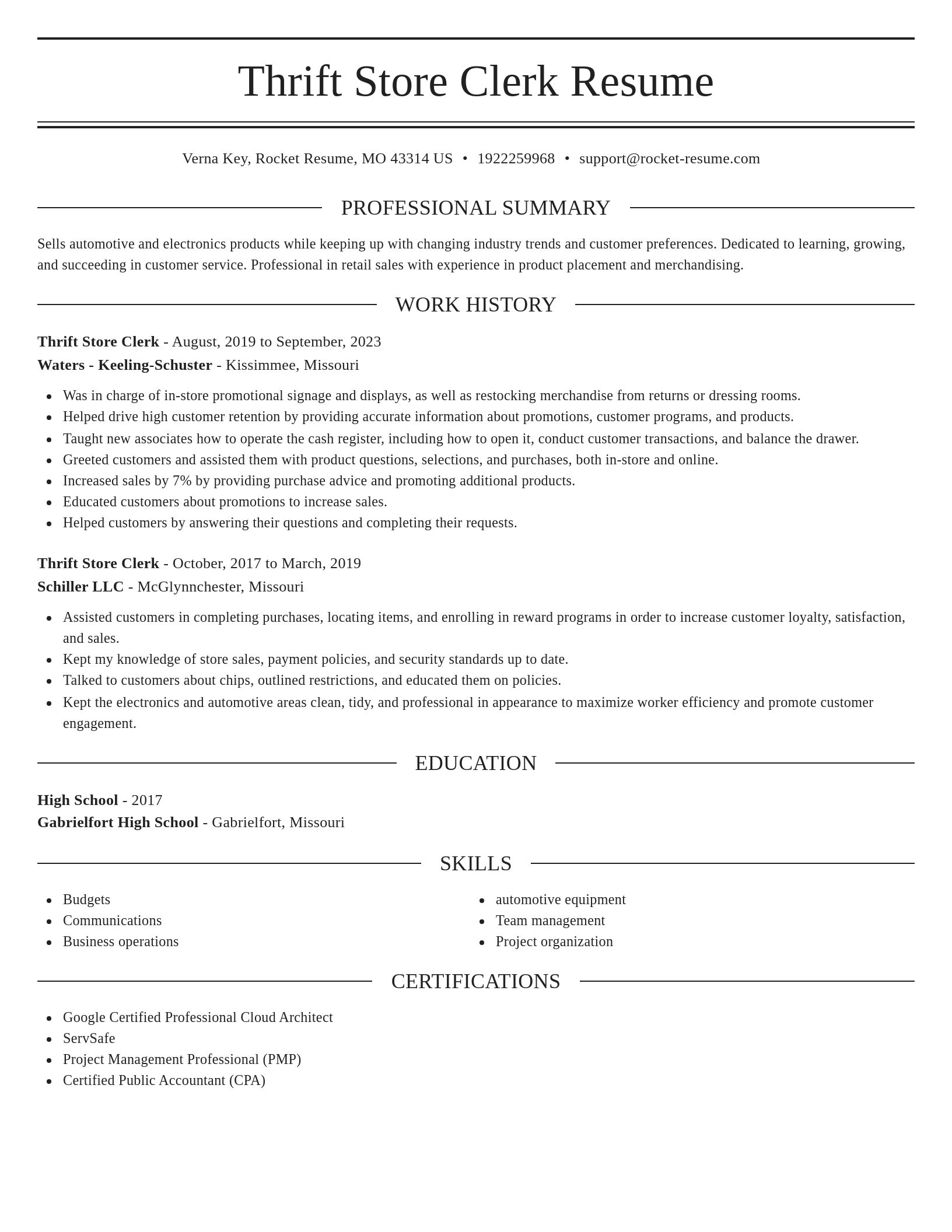 Elegant resume template