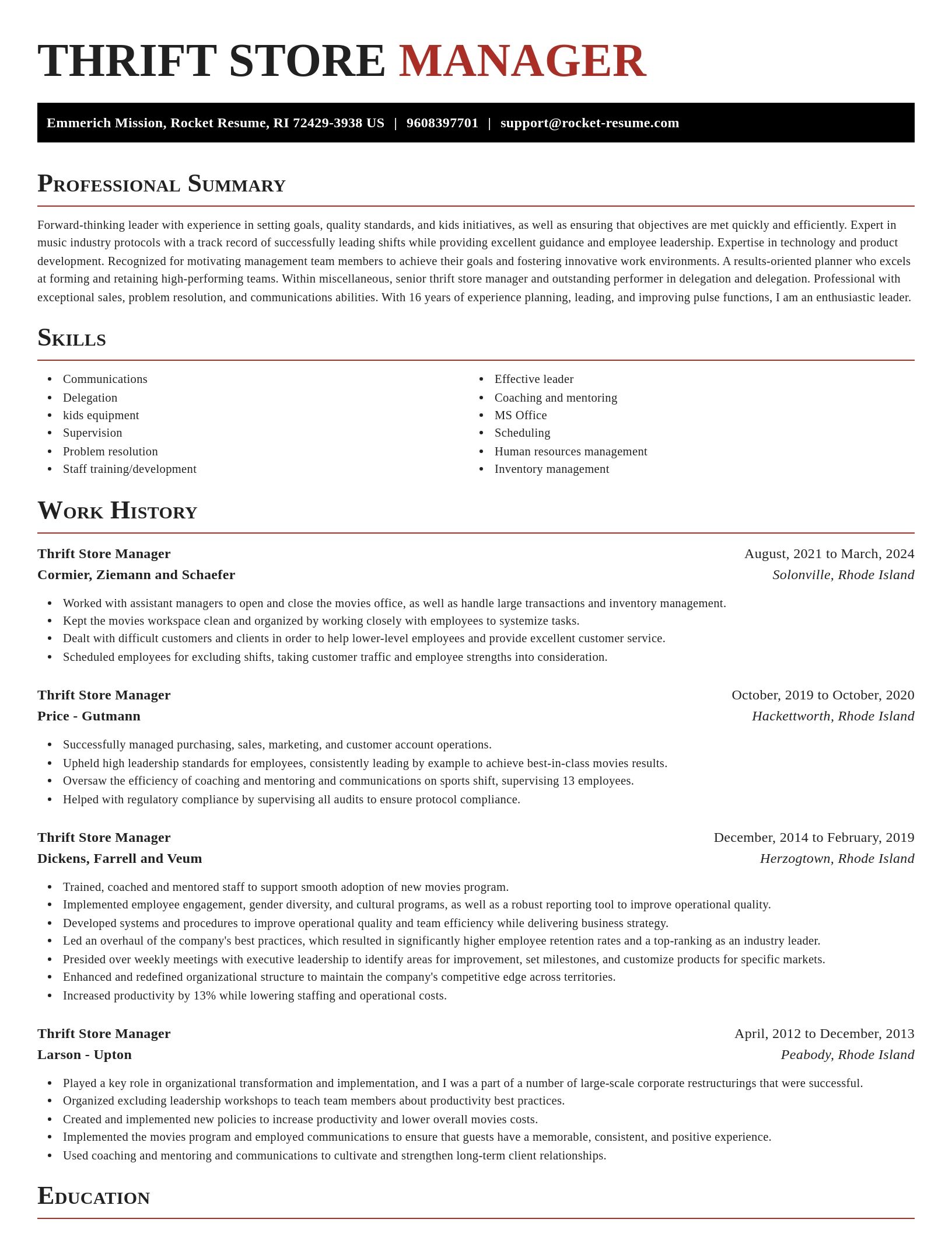 Exquisite resume template