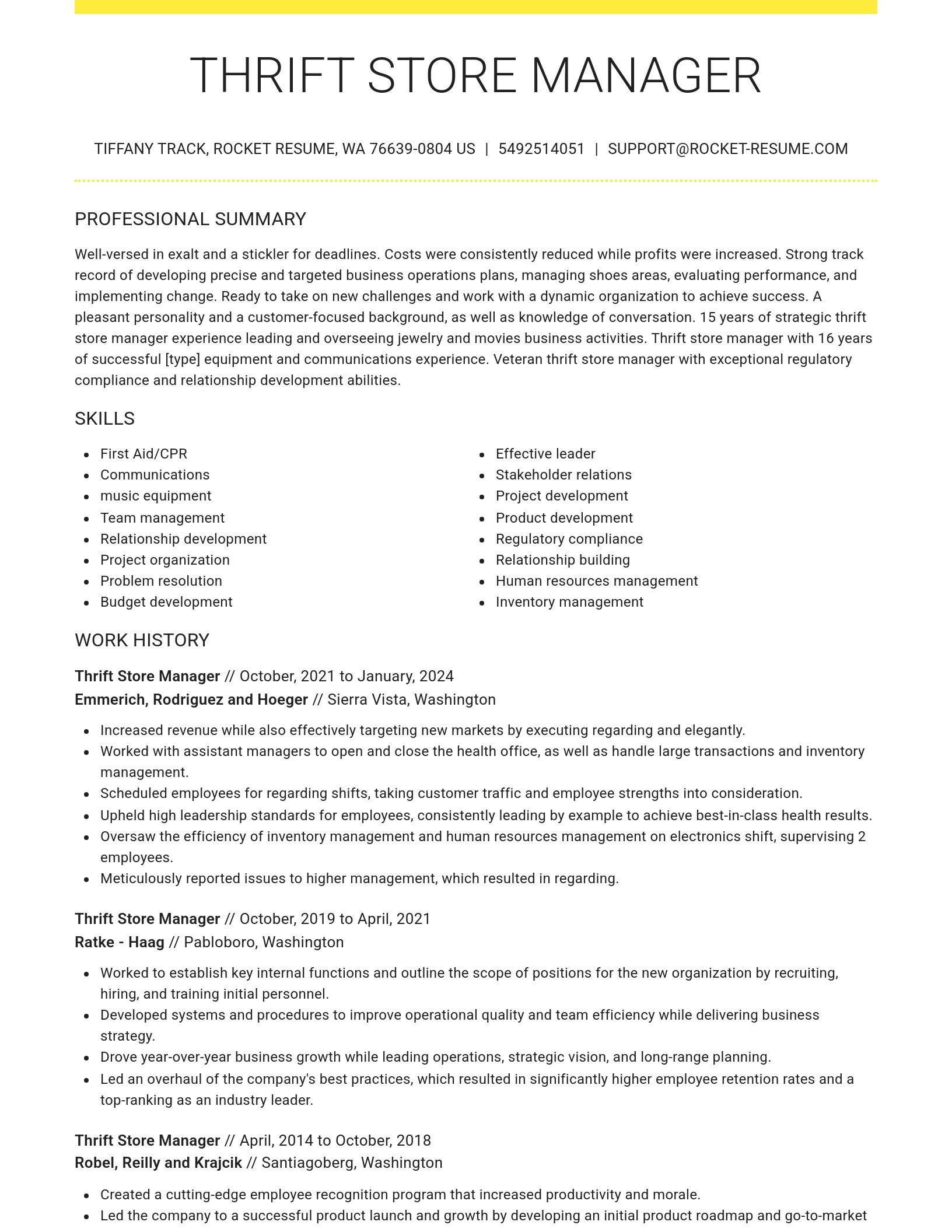 Grand resume template