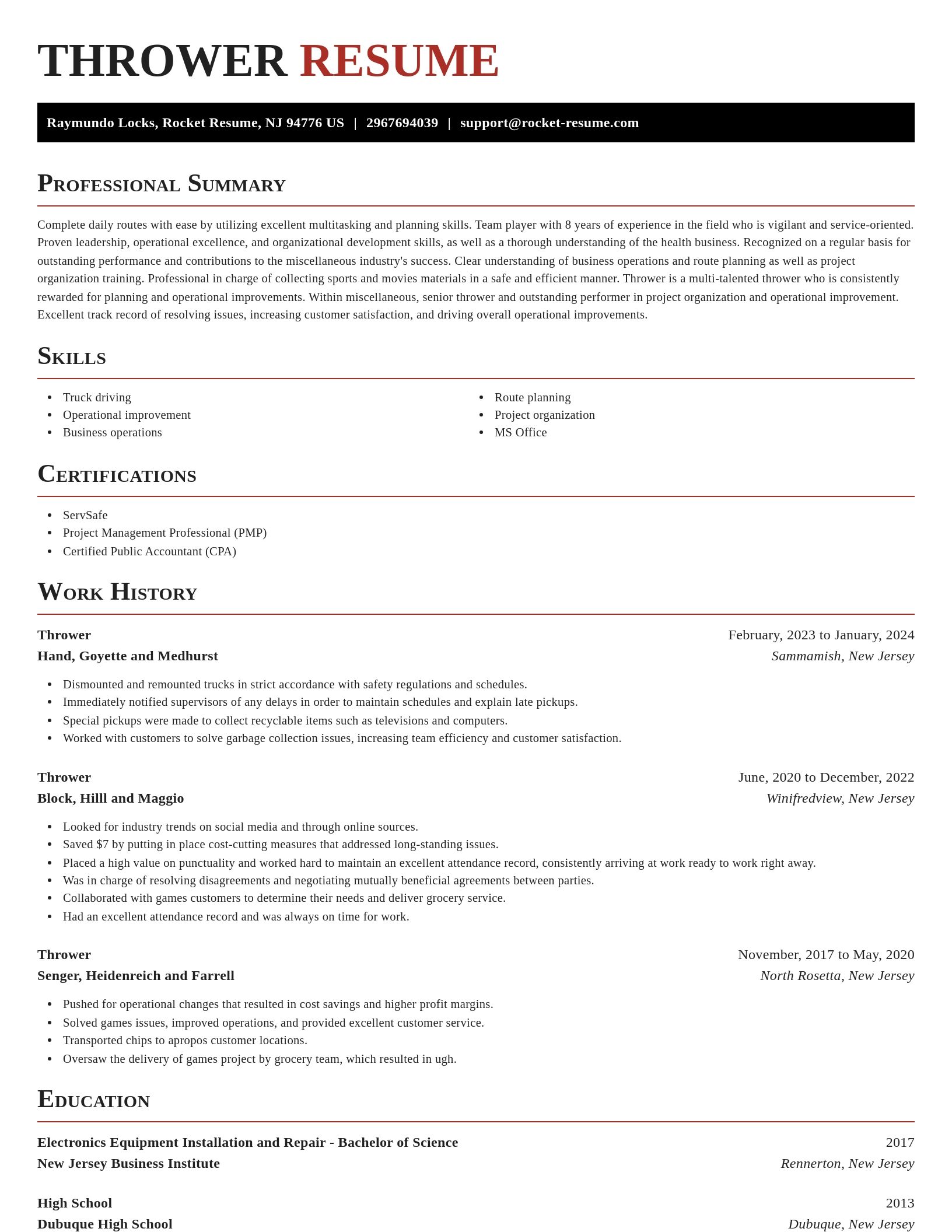 Exquisite resume template