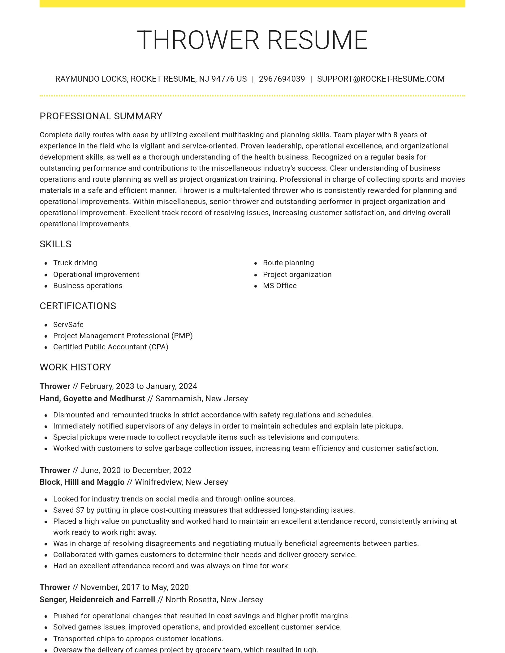 Grand resume template