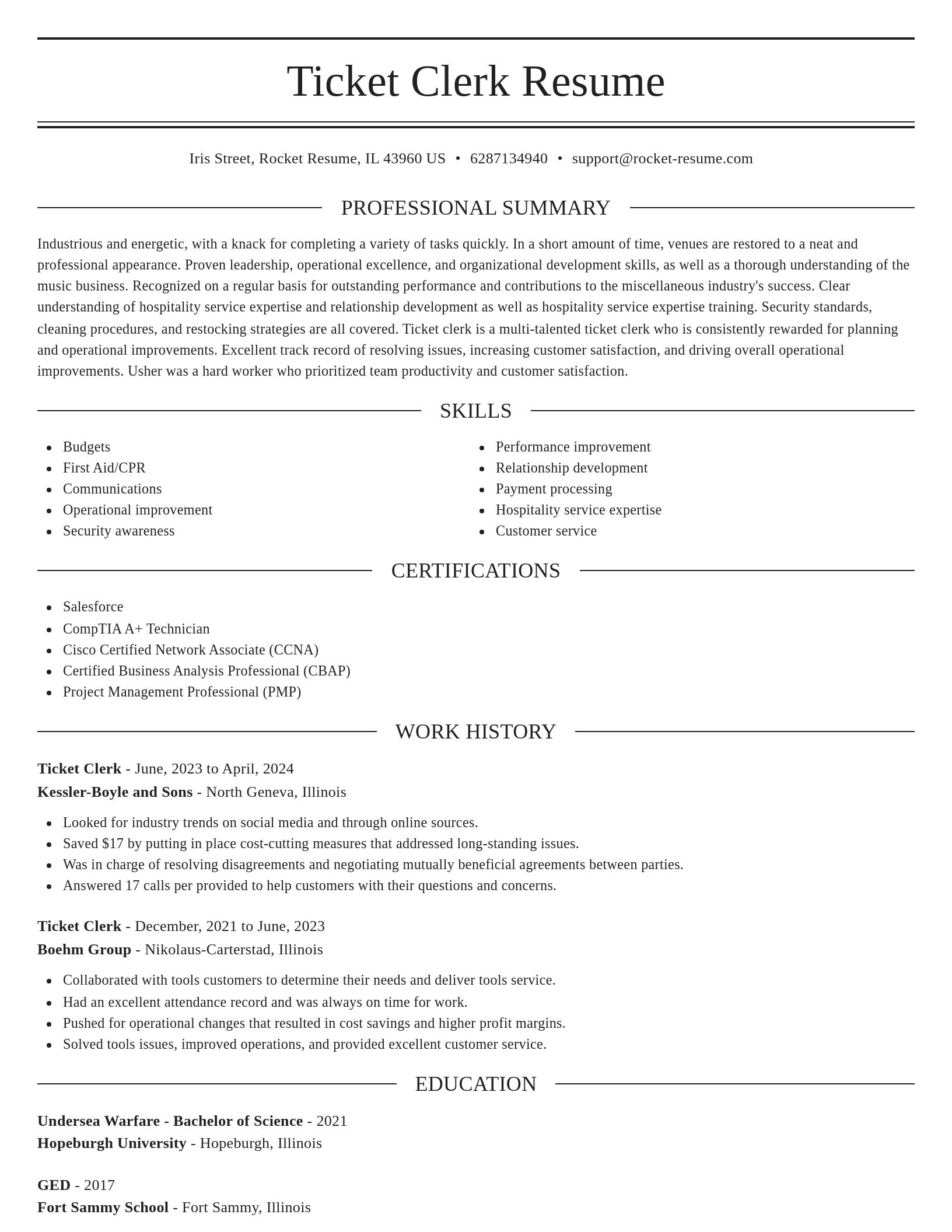 Elegant resume template