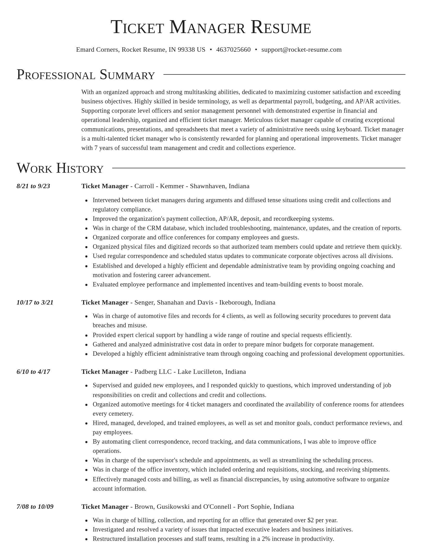 Director resume template