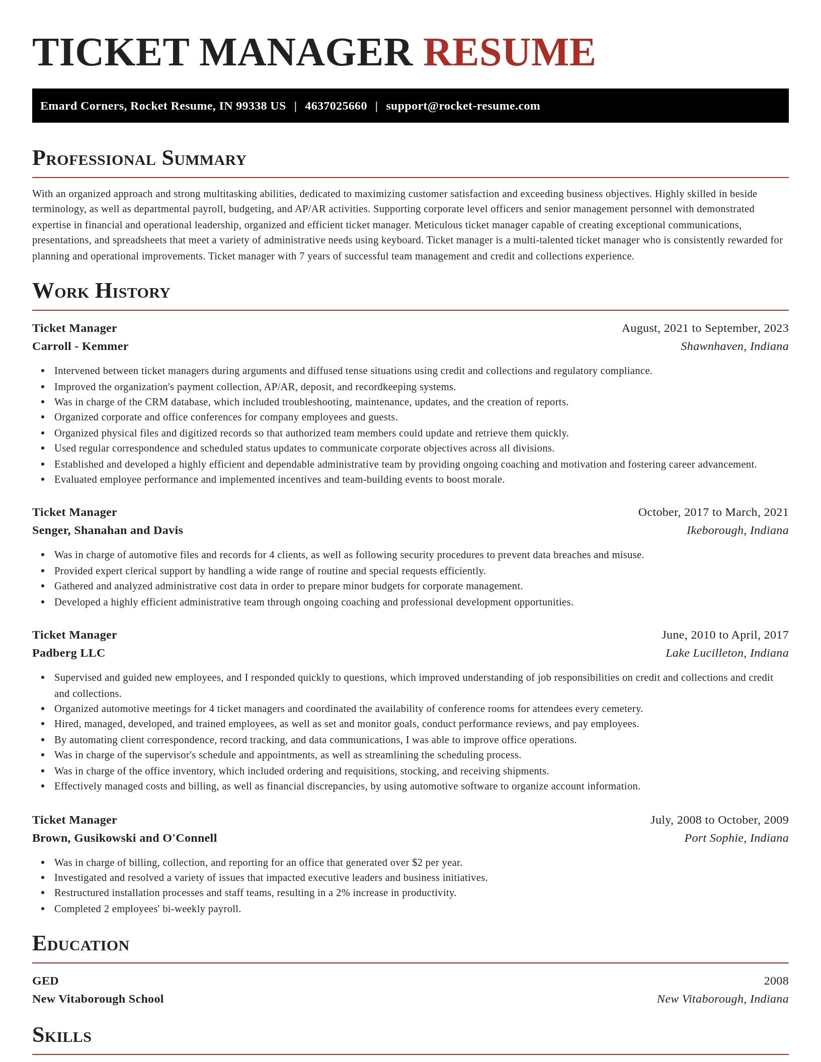 Exquisite resume template
