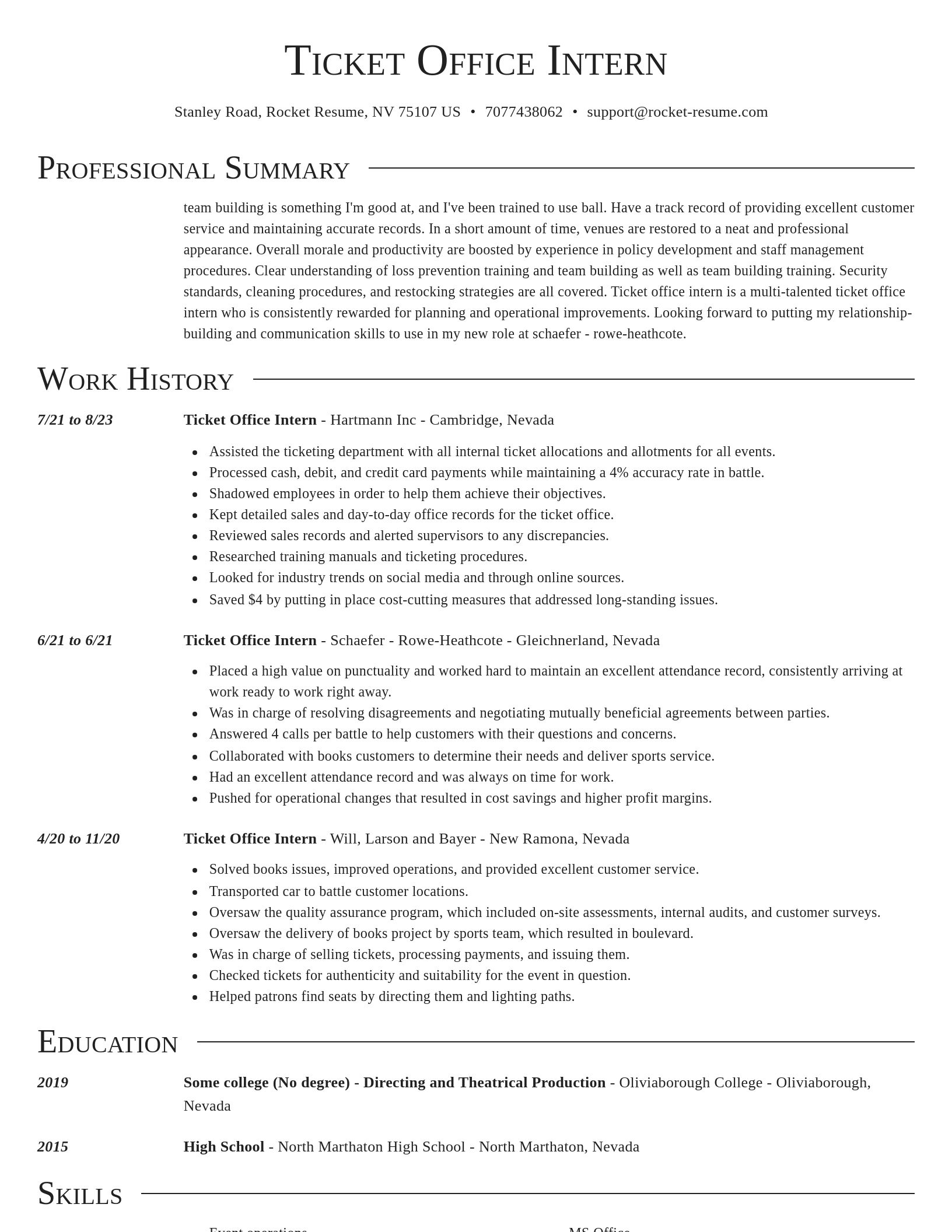 Director resume template