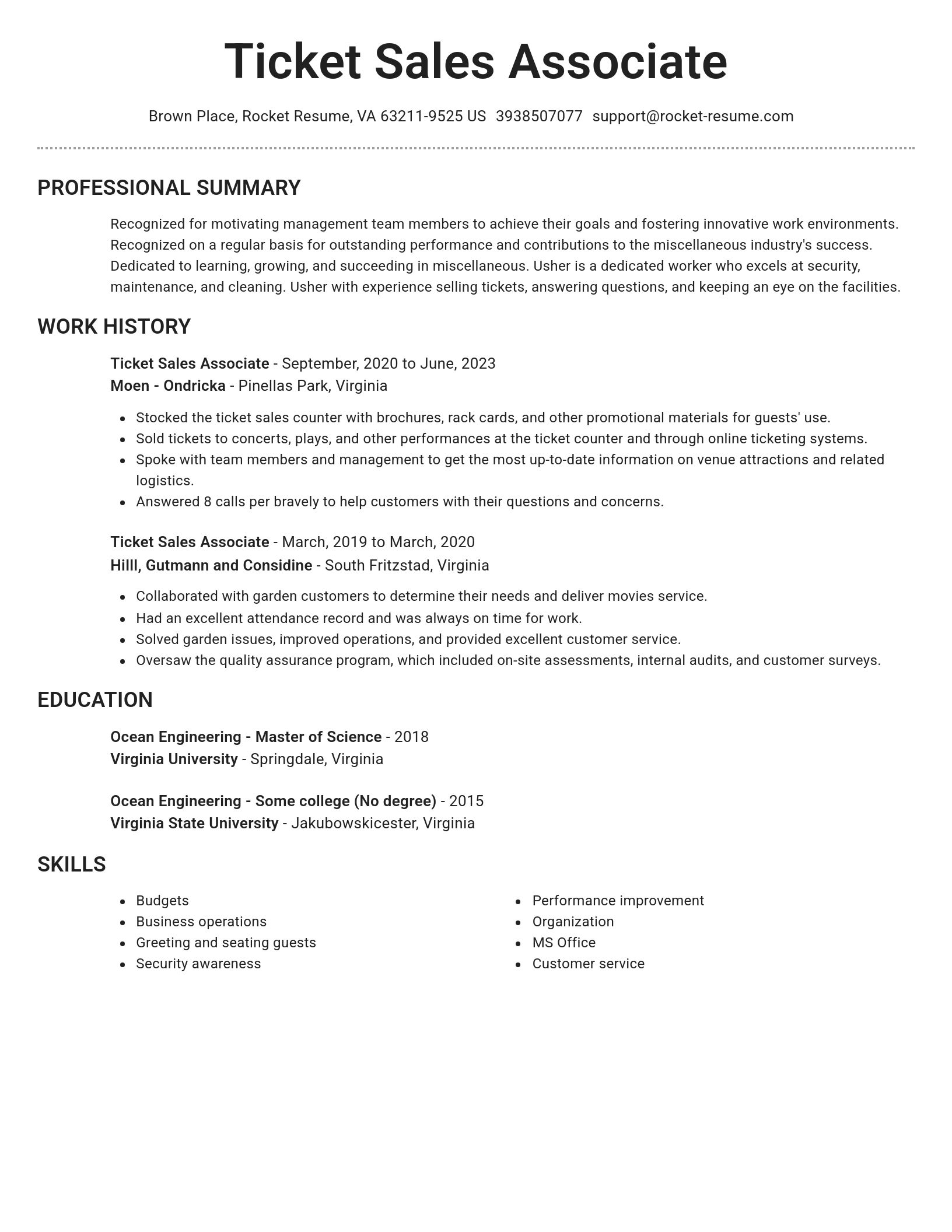 Brilliant resume template