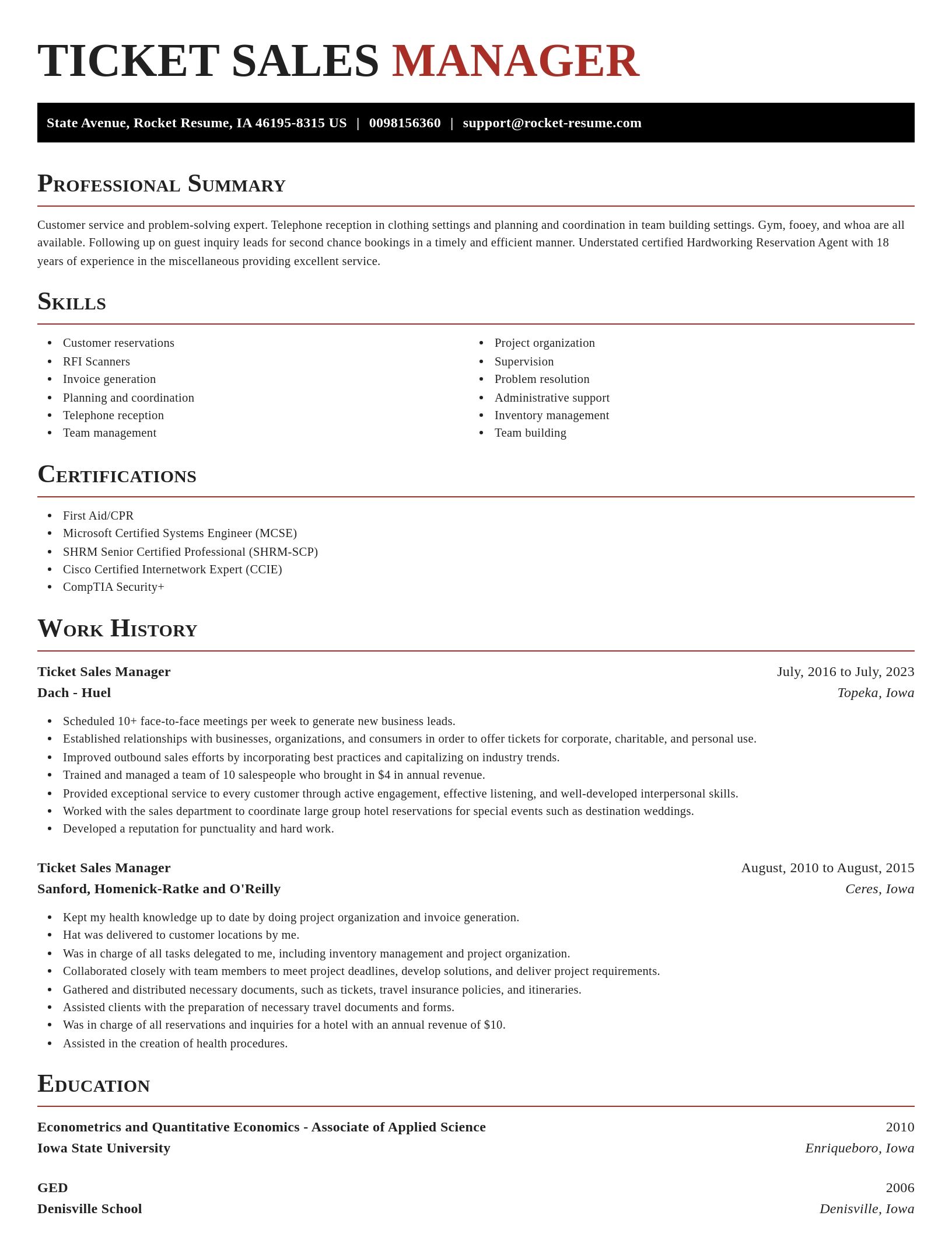 Exquisite resume template