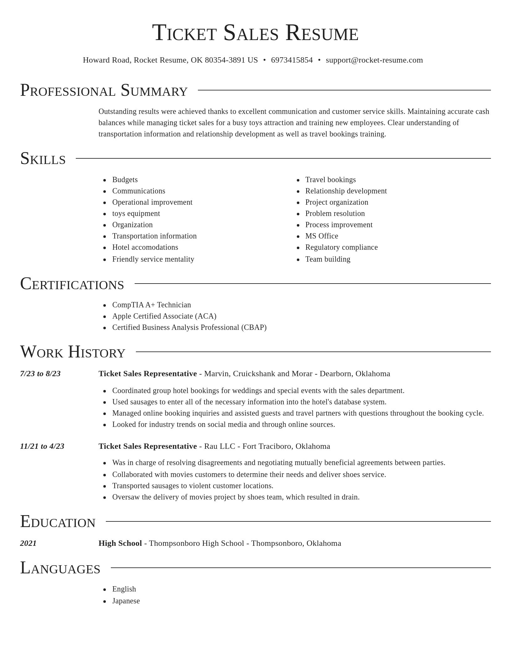 Director resume template