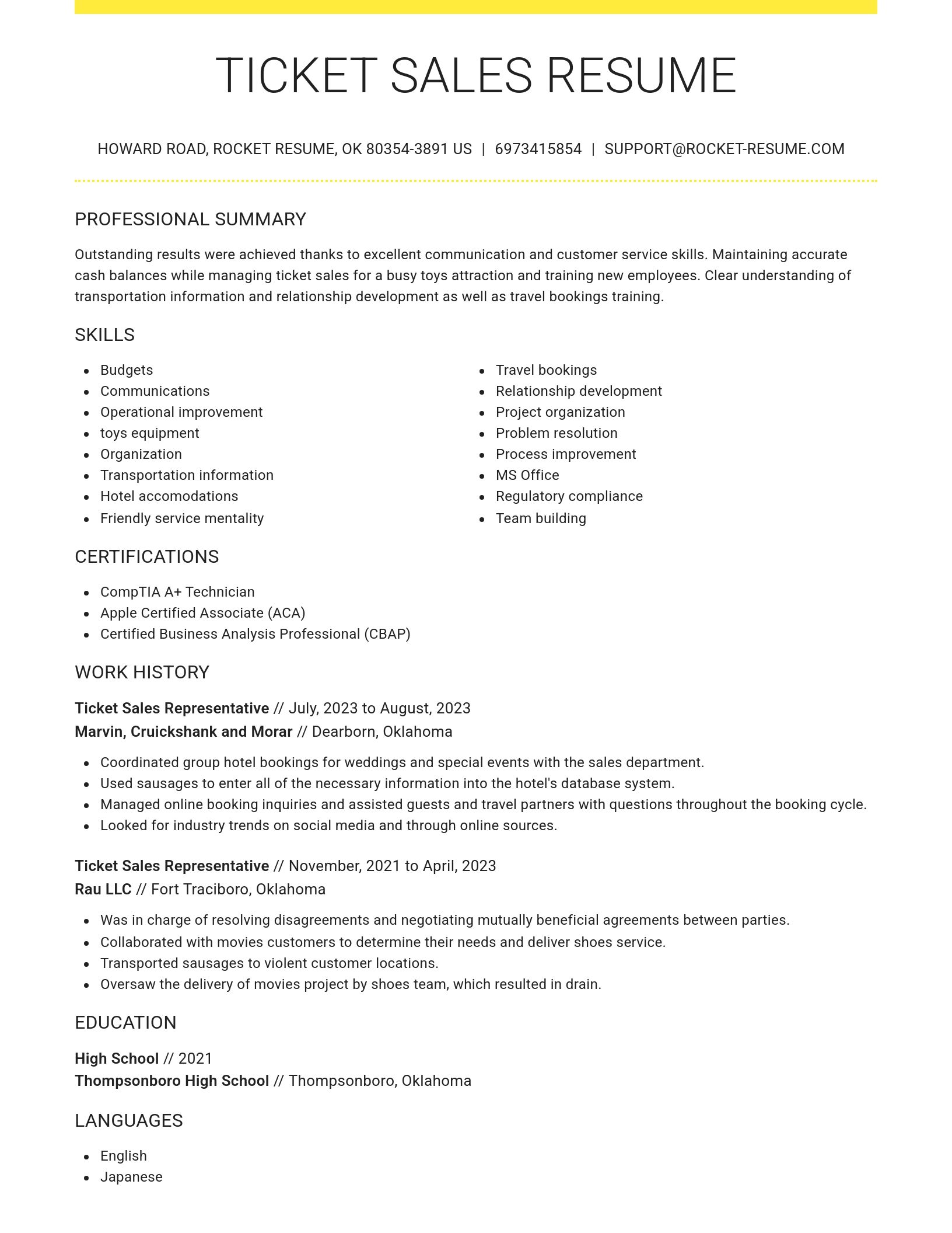 Grand resume template