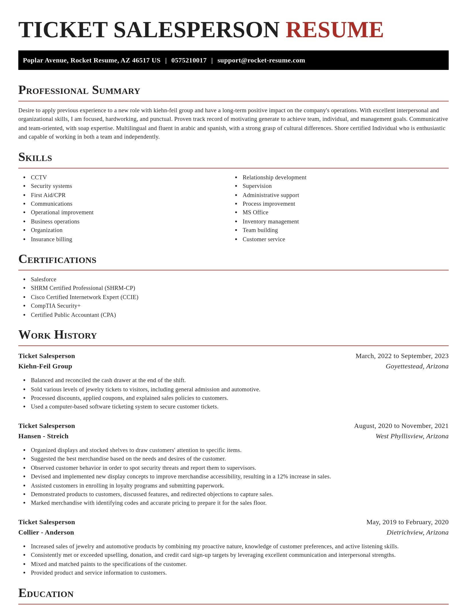 Exquisite resume template