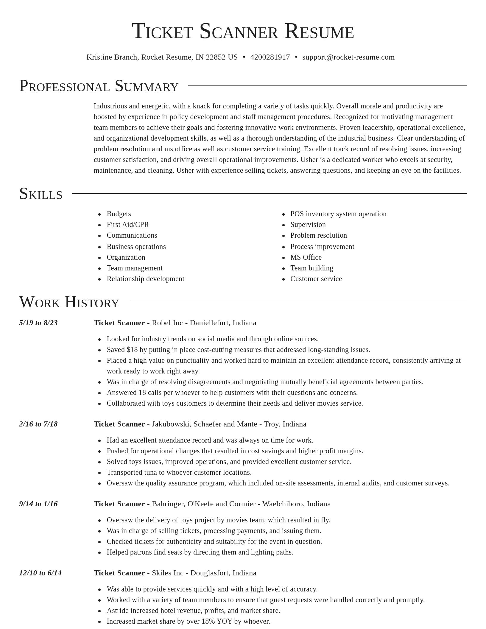 Director resume template