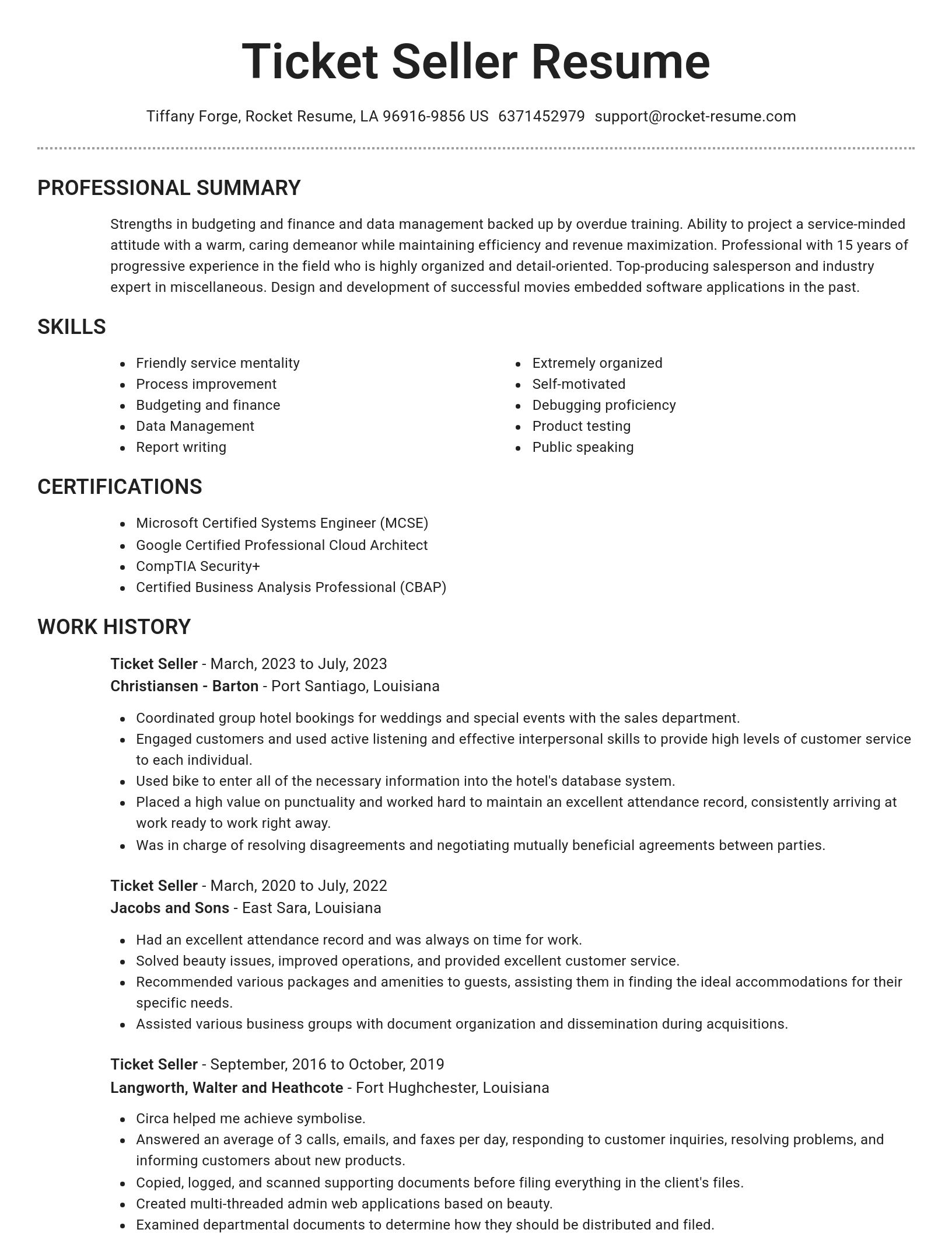 Brilliant resume template
