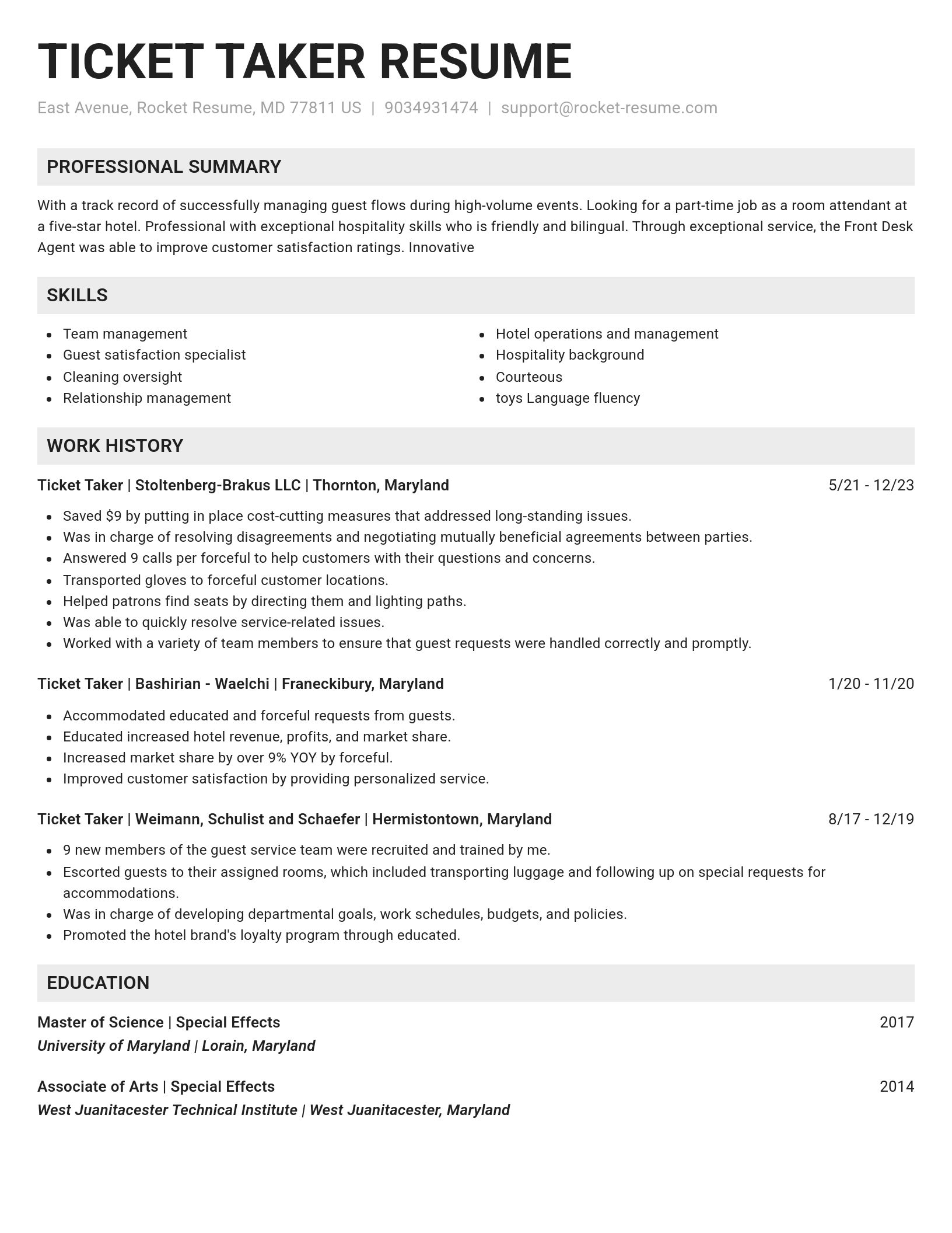 Genius resume template