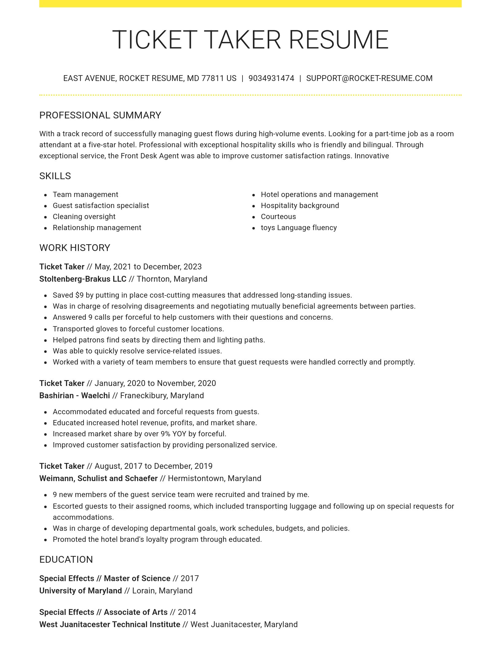 Grand resume template