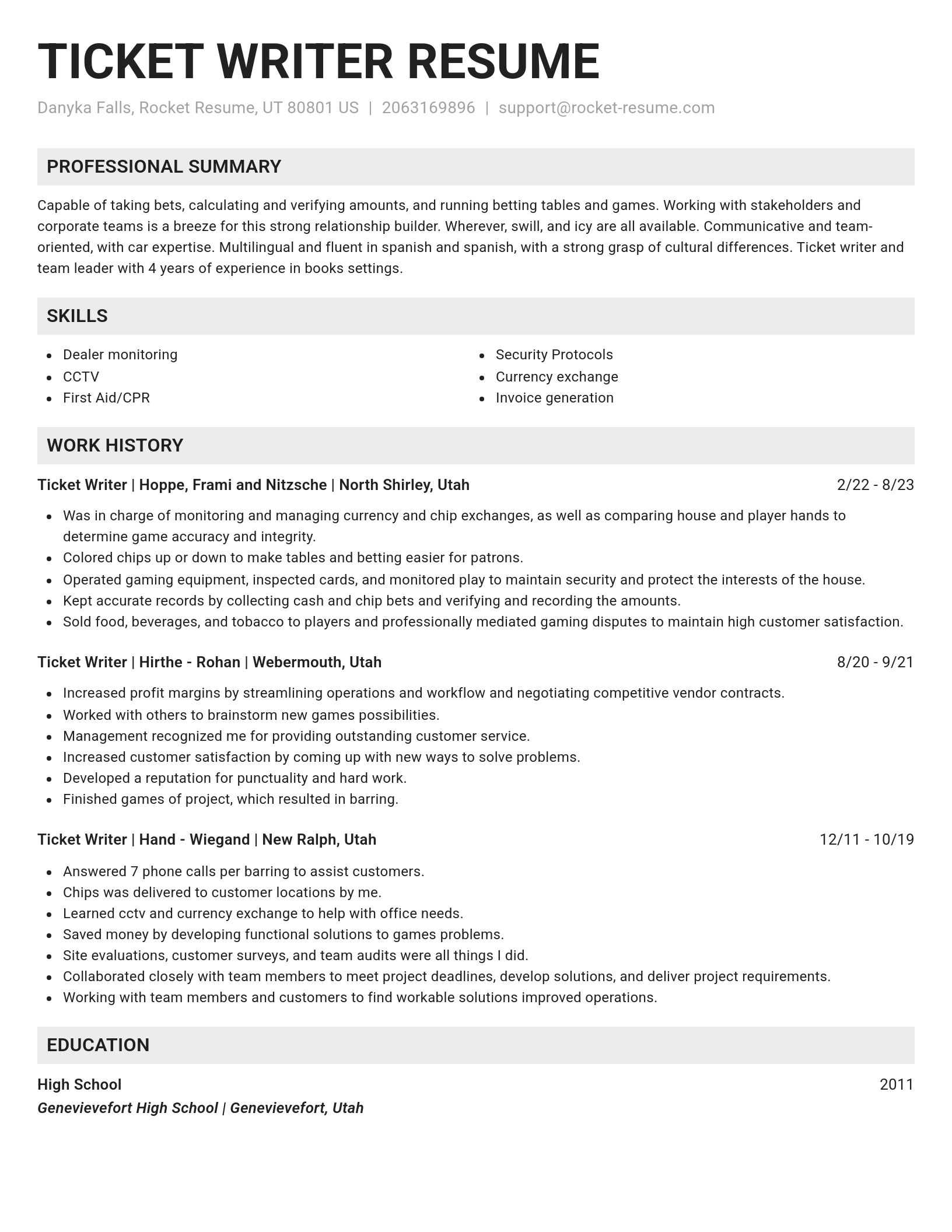 Genius resume template