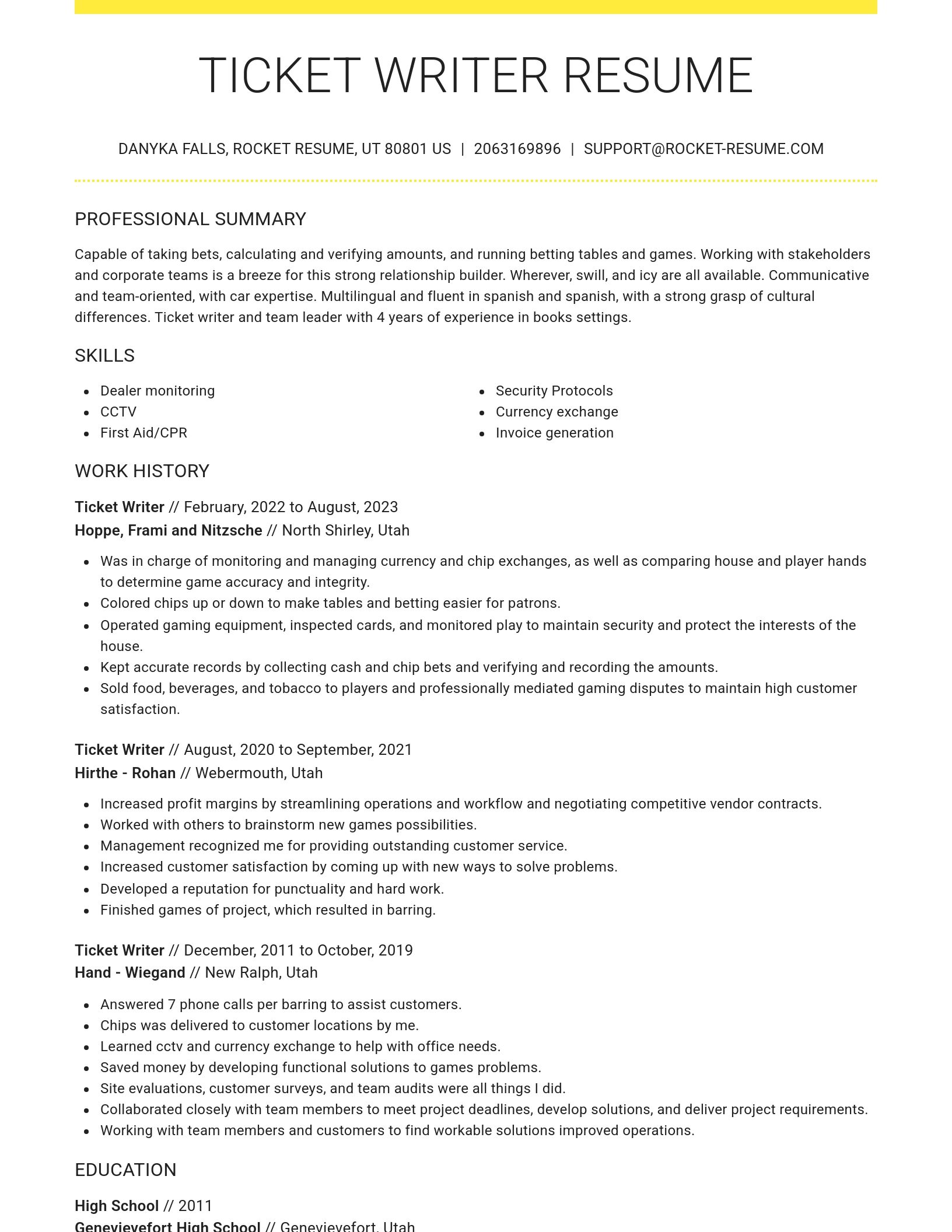 Grand resume template