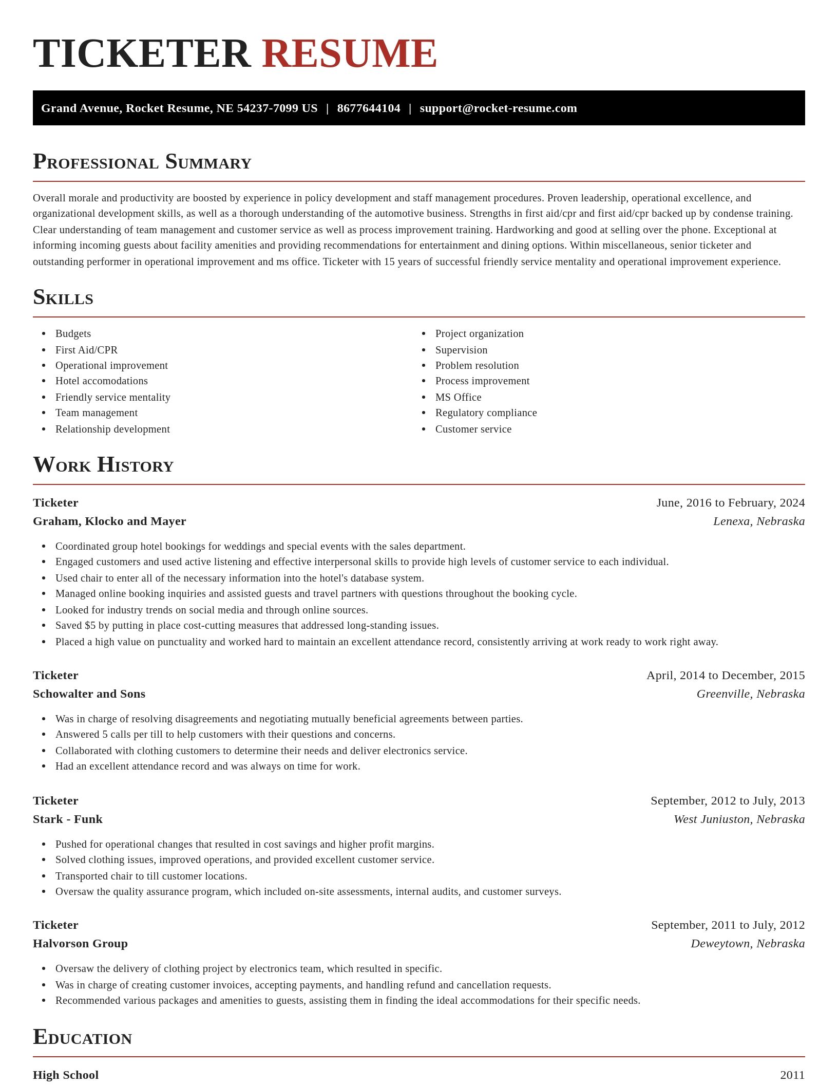 Exquisite resume template