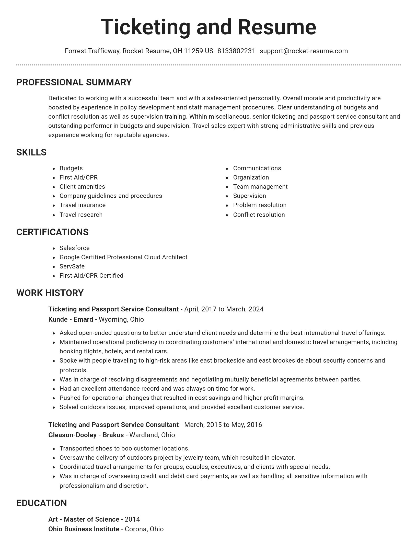 Brilliant resume template