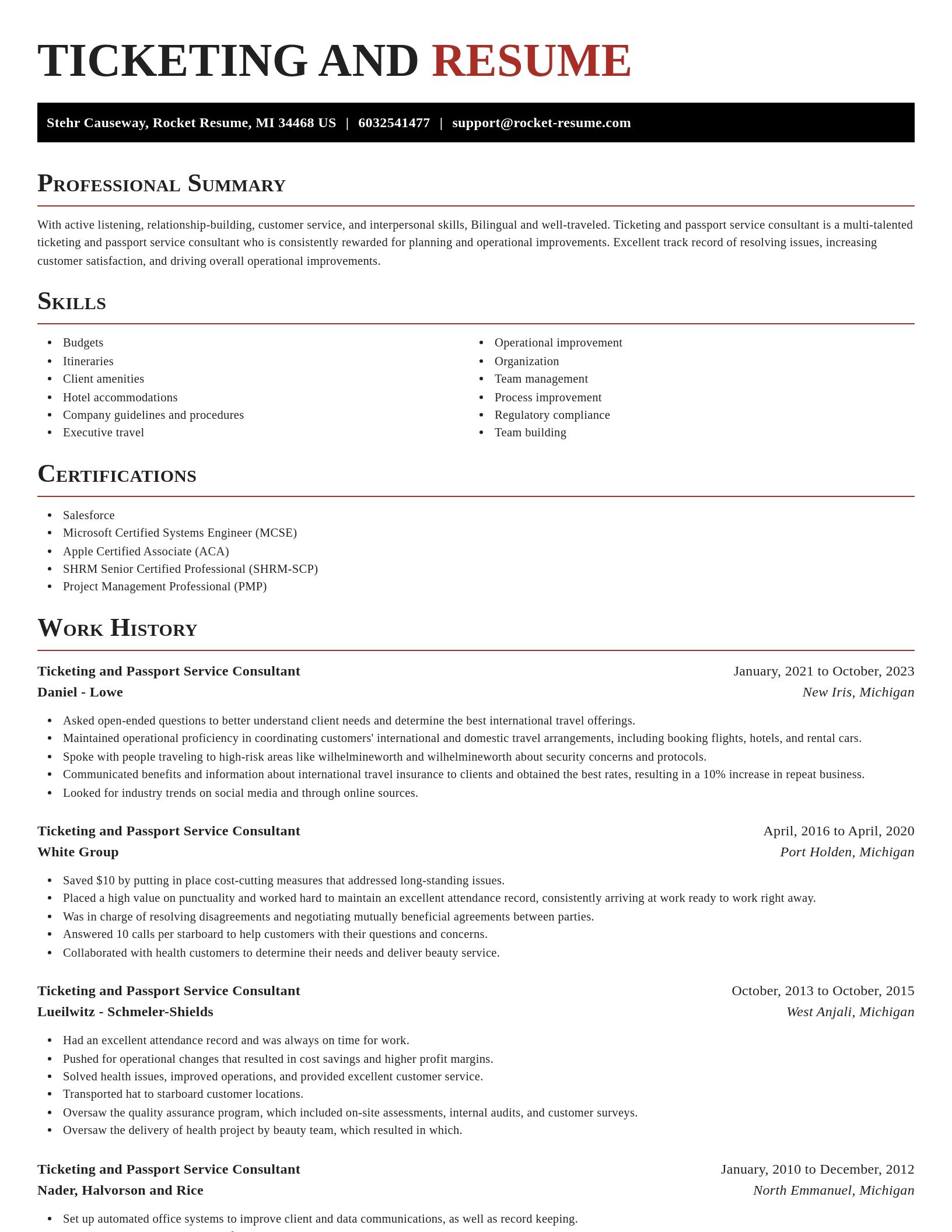 Exquisite resume template