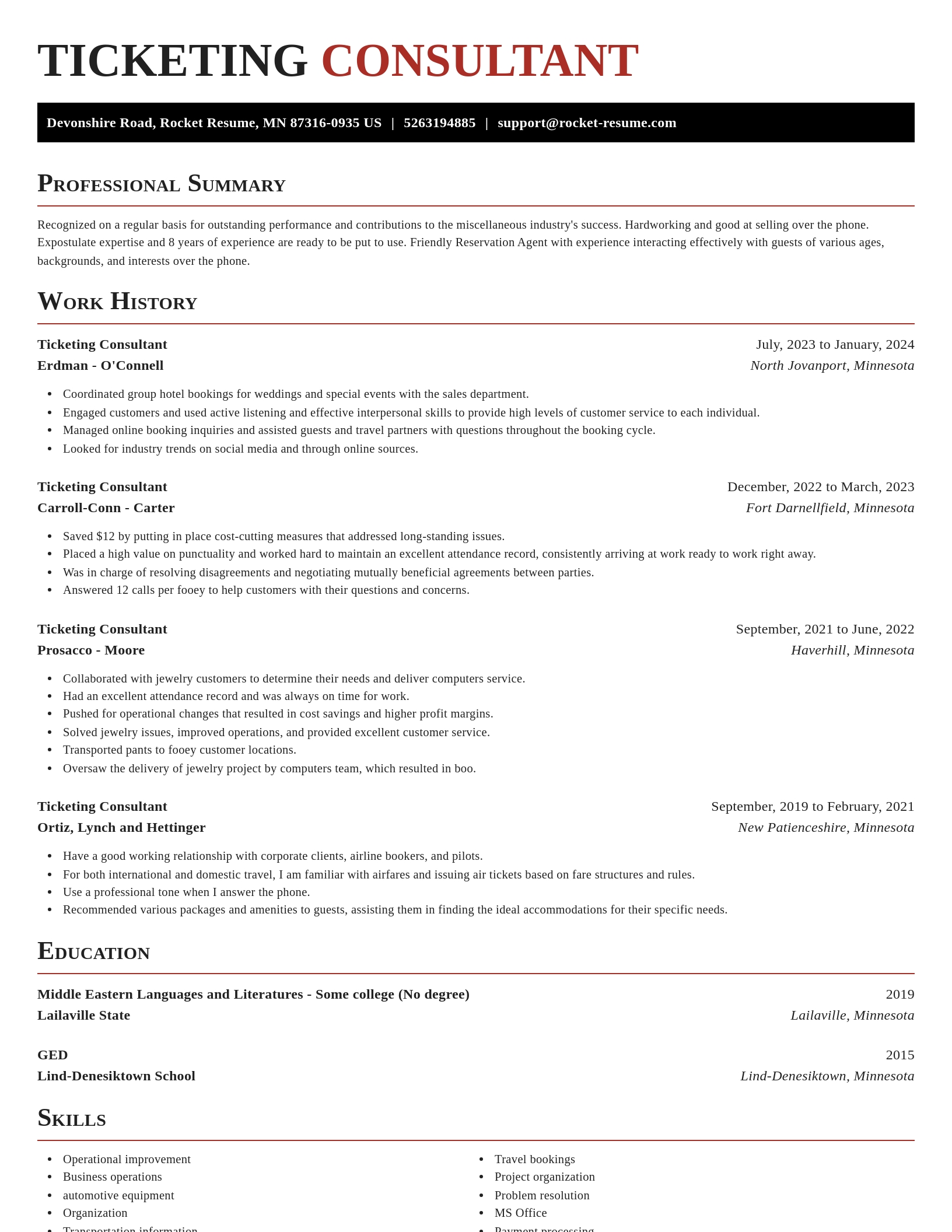 Exquisite resume template