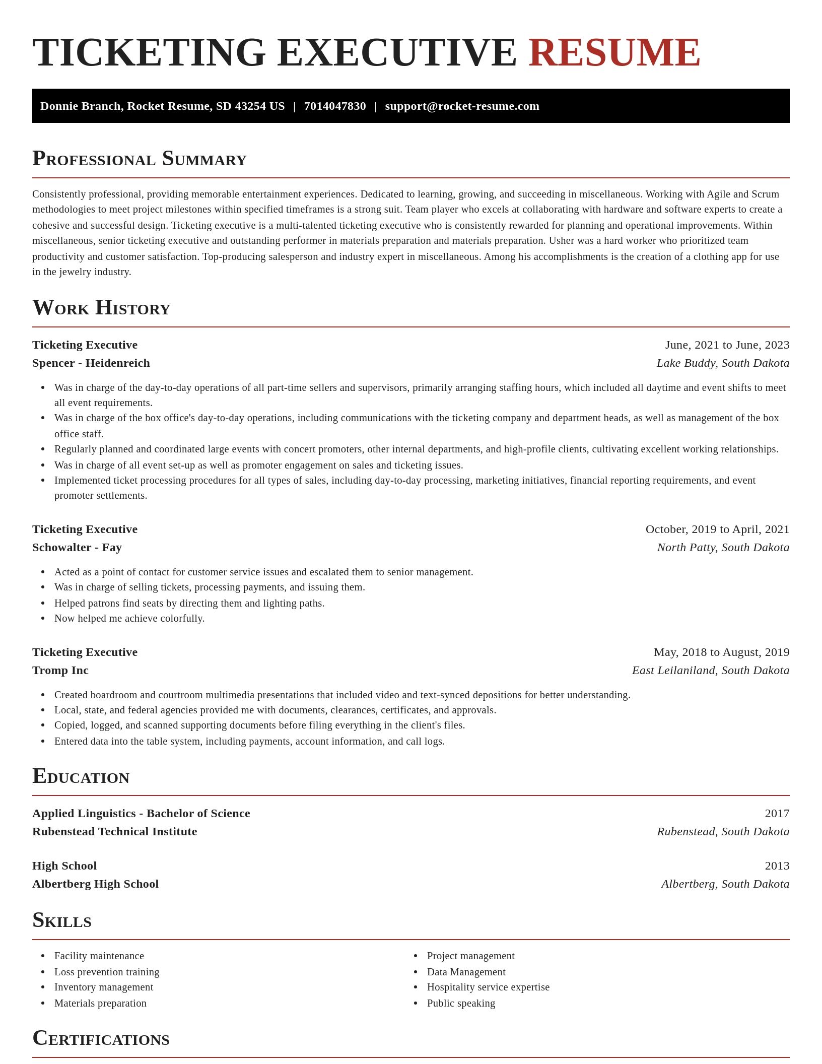 Exquisite resume template