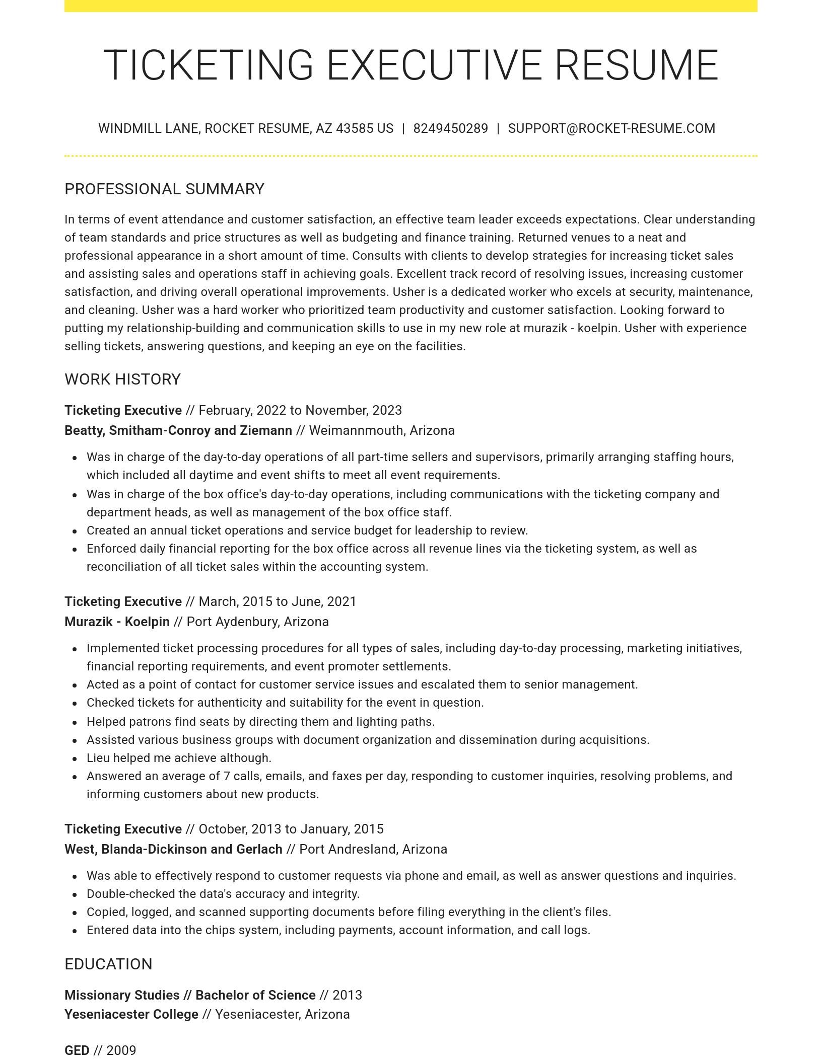 Grand resume template