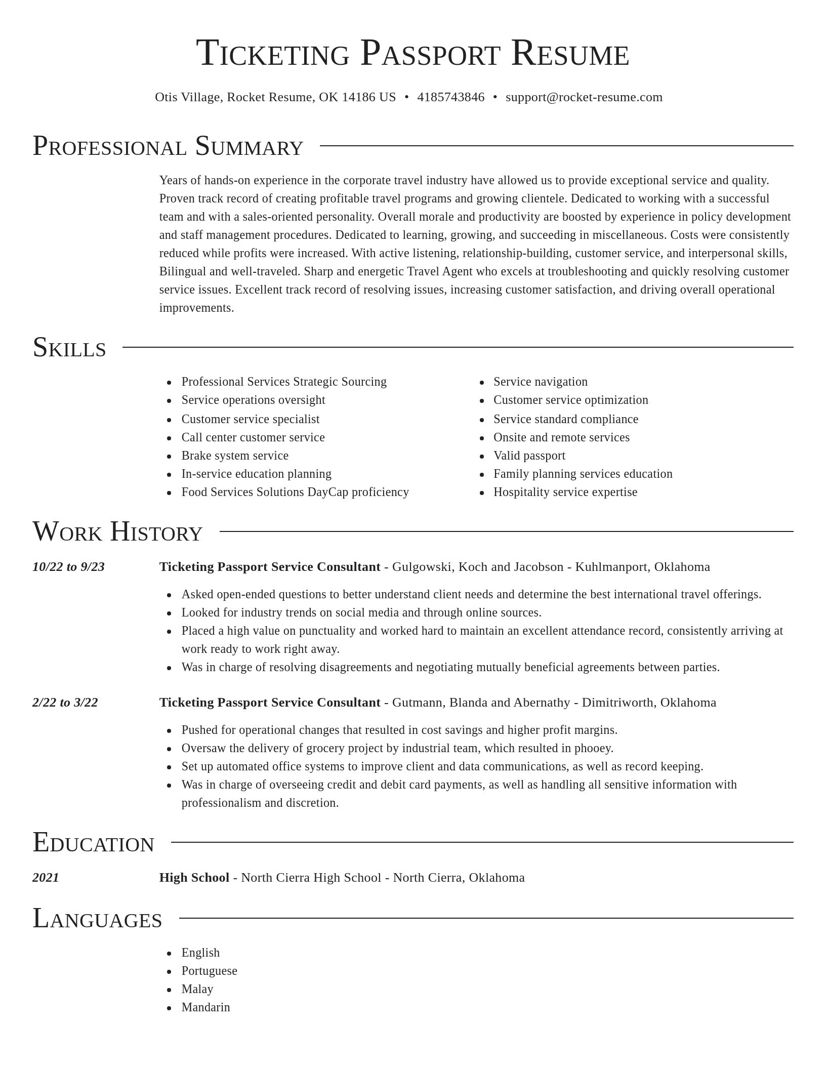 Director resume template